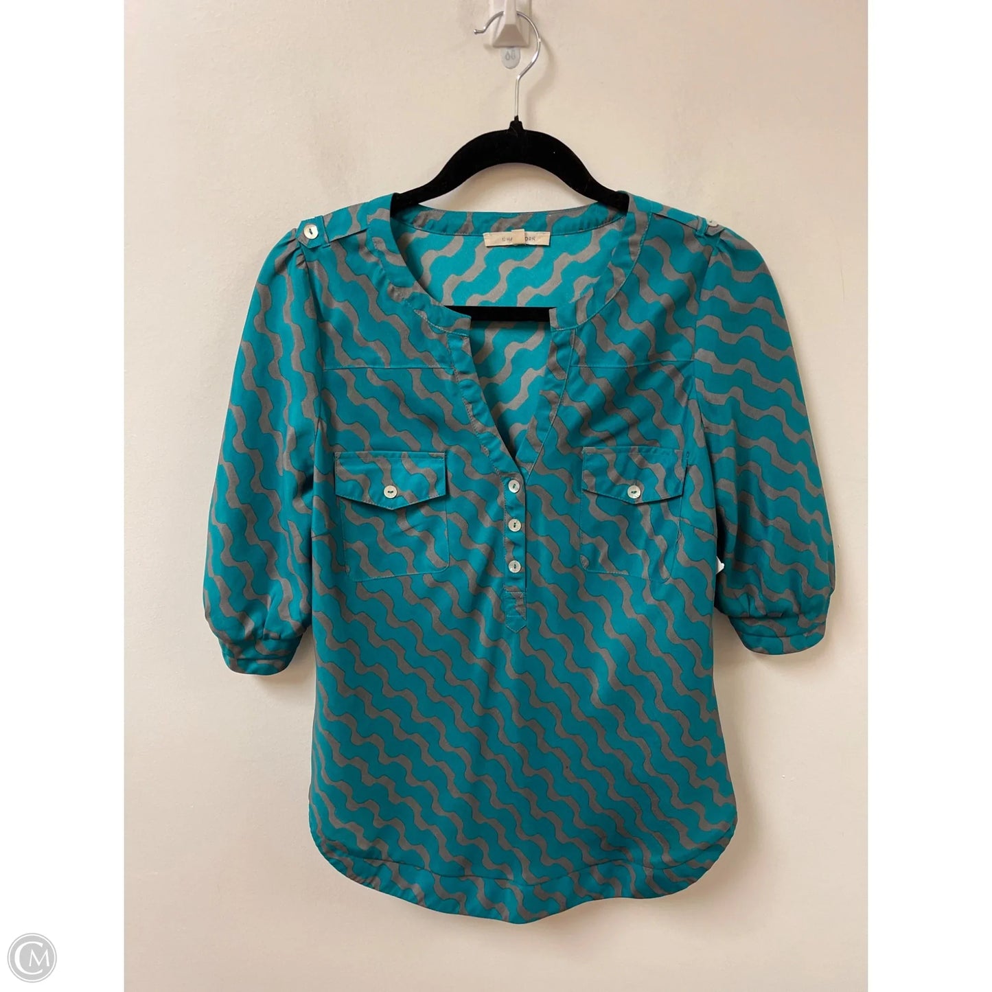 Top Short Sleeve By 41 Hawthorn In Blue & Grey, Size: S