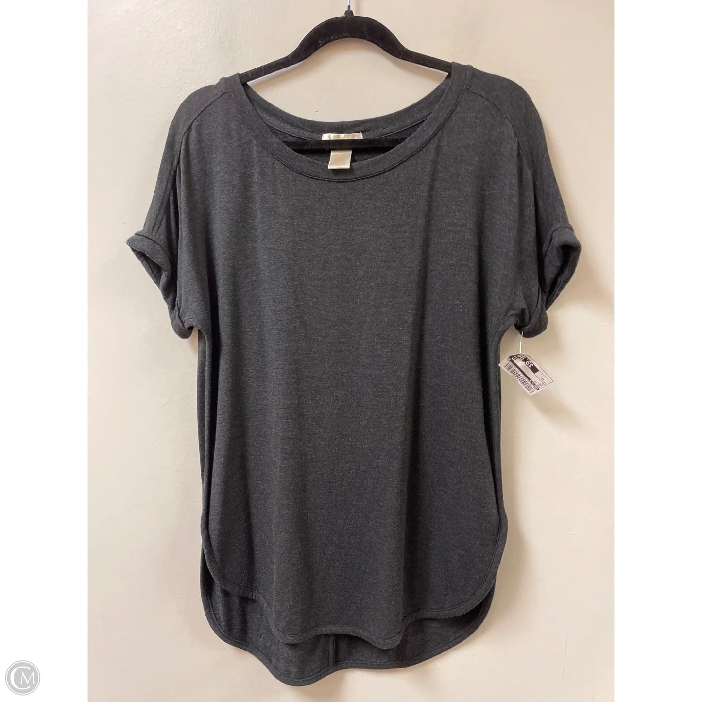 Top Short Sleeve By Matty M In Grey, Size: Xs