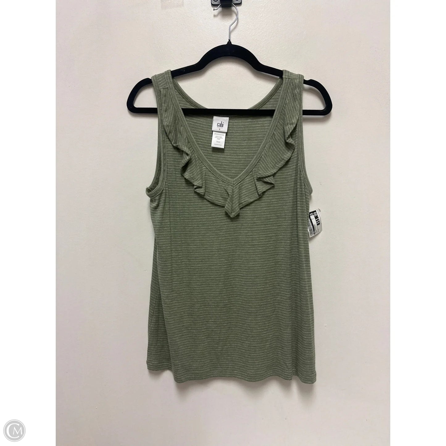 Top Sleeveless By Cabi In Green, Size: S