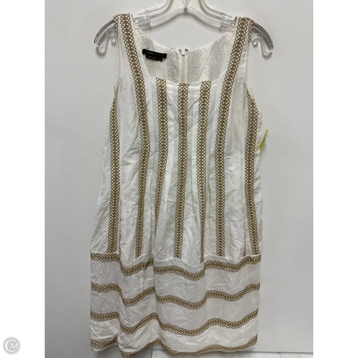 Dress Casual Midi By Bcbgmaxazria In Cream & White, Size: S