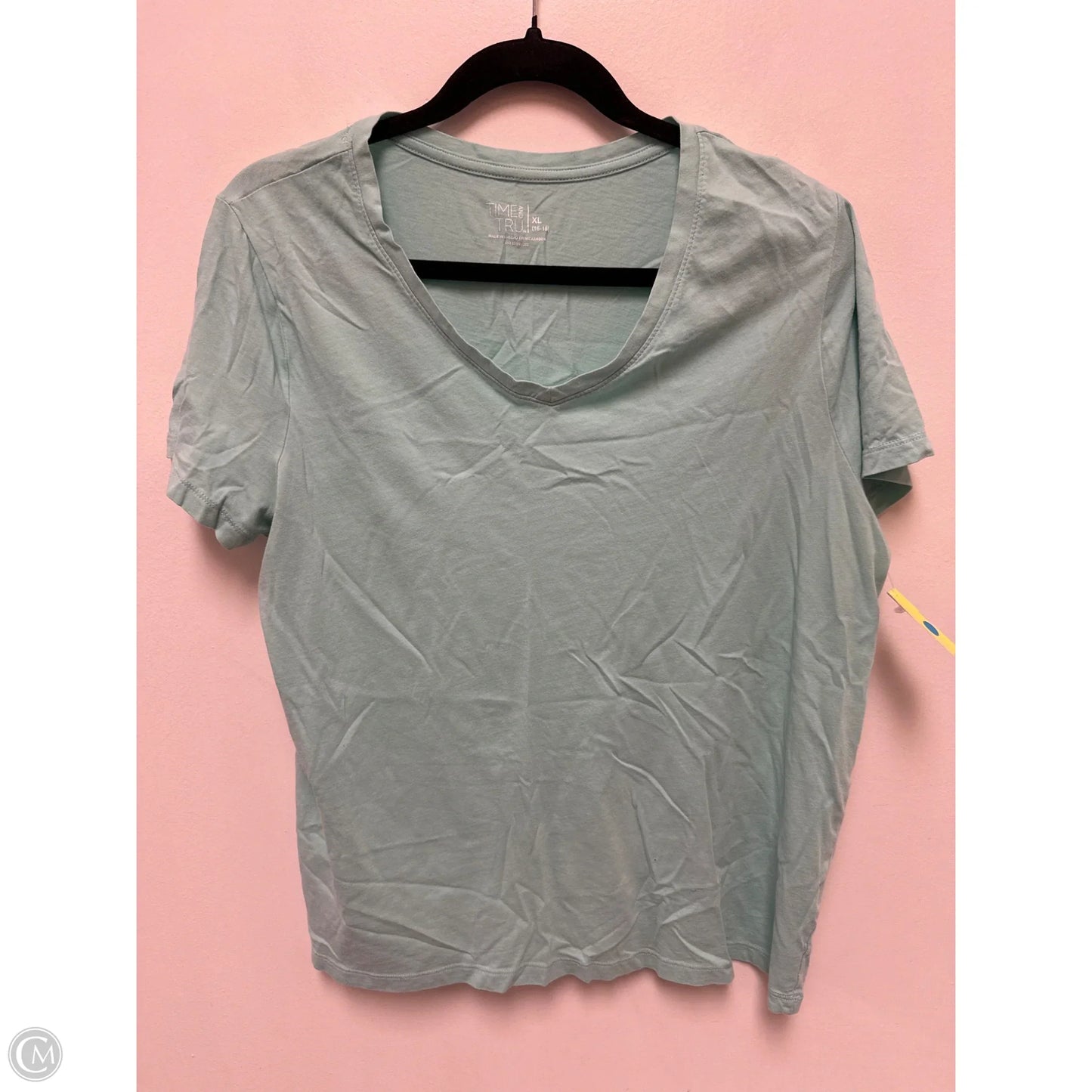 Top Short Sleeve By Time And Tru In Green, Size: Xl