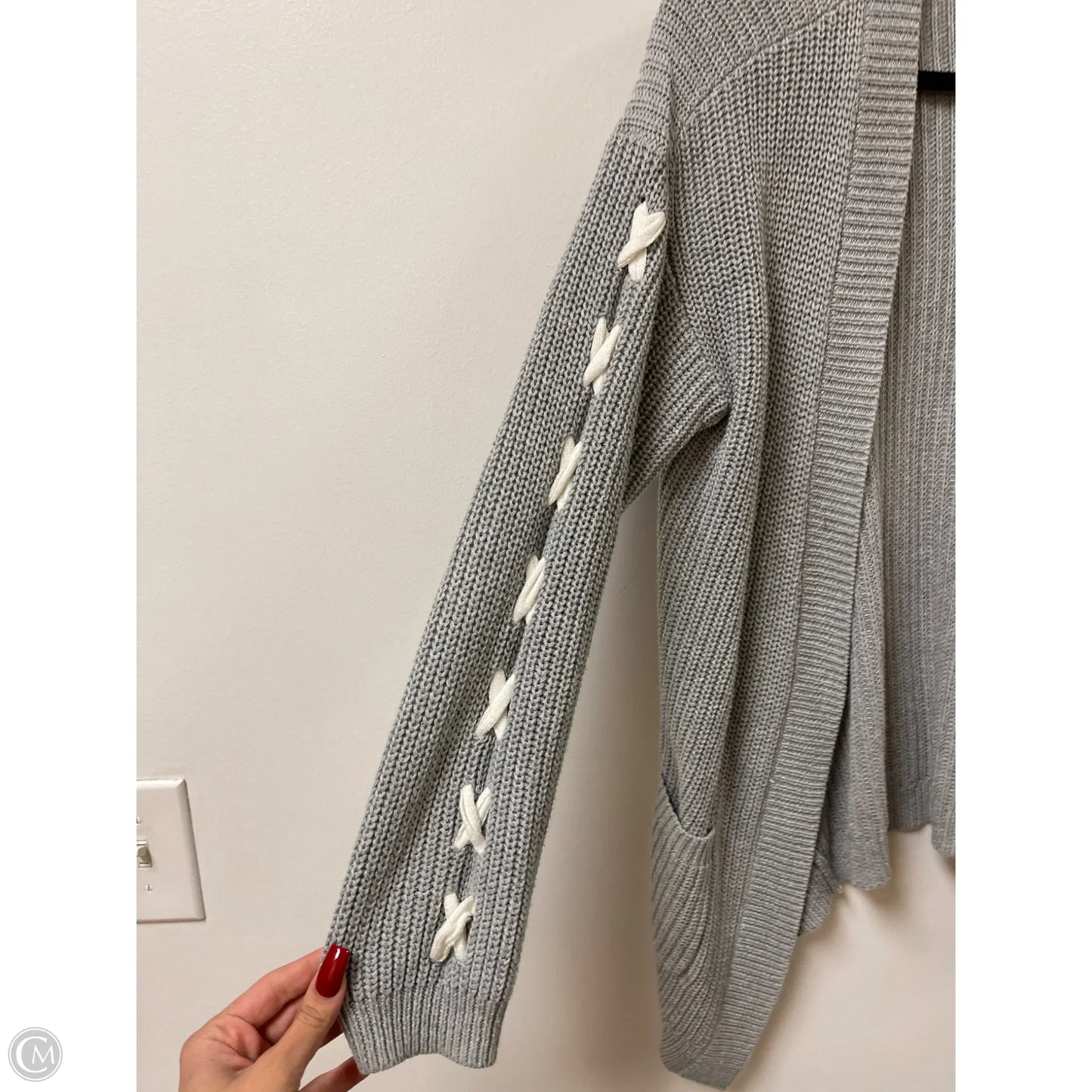 Cardigan By Jennifer Lopez In Grey, Size: L