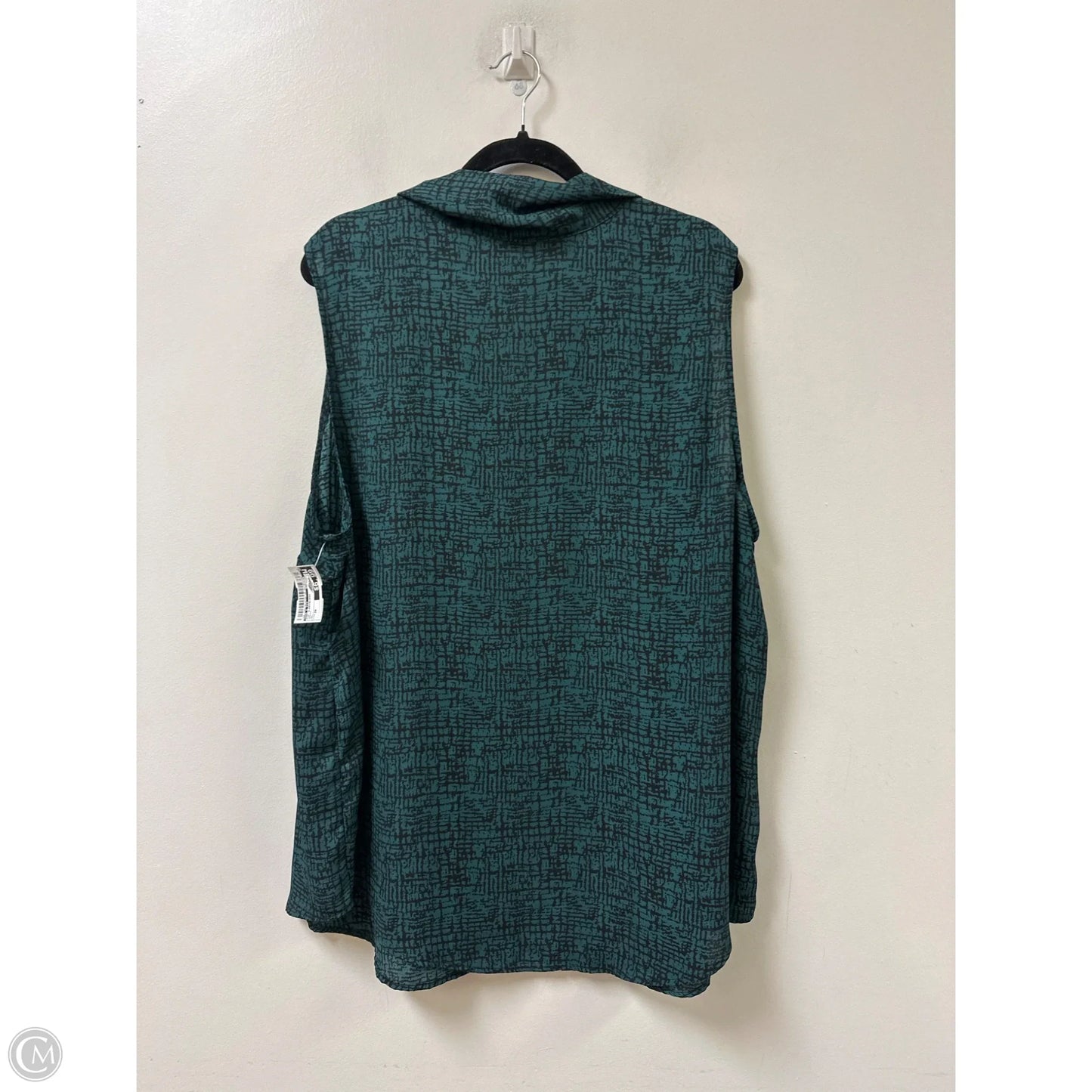 Top Sleeveless By Ava & Viv In Green, Size: 3x