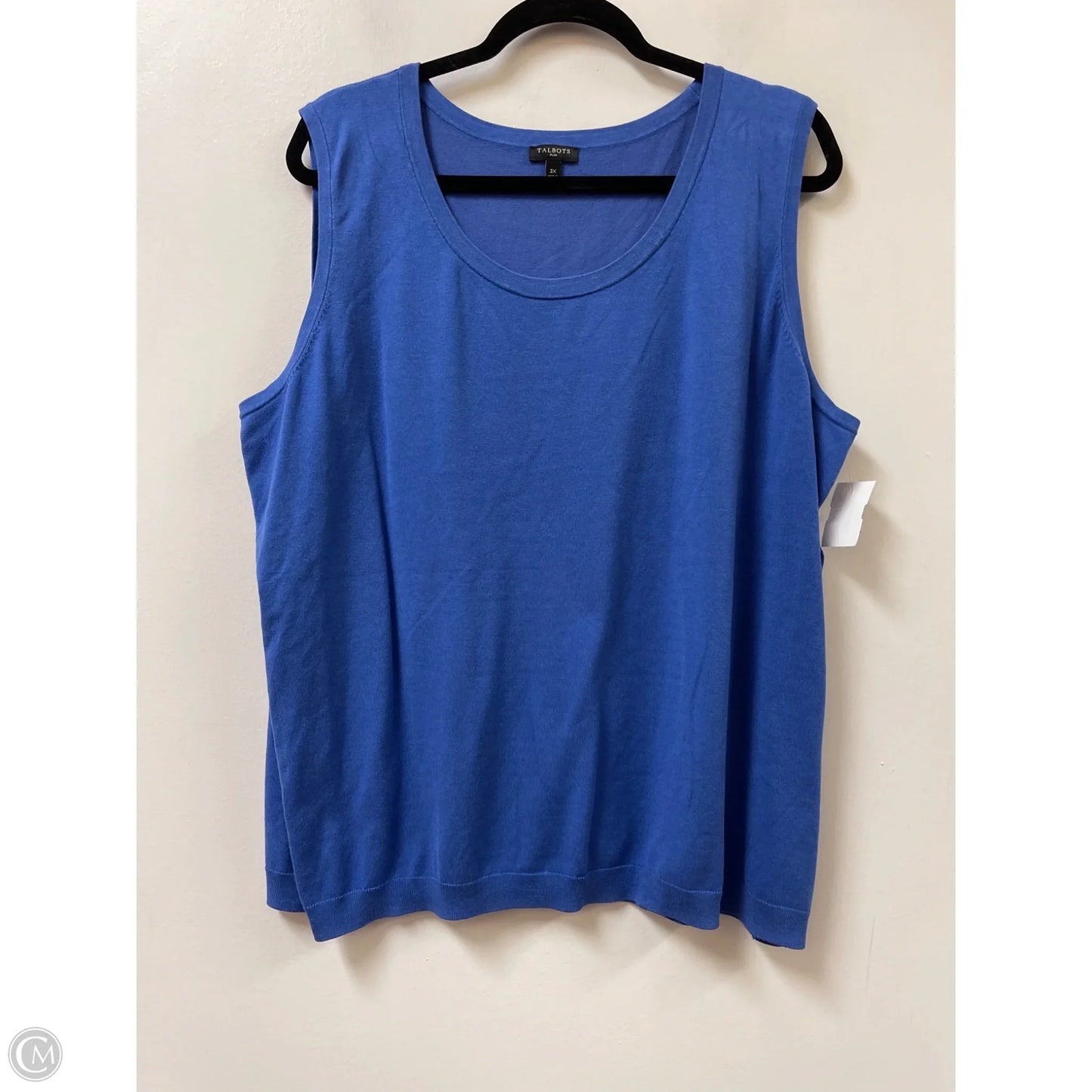 Top Sleeveless By Talbots In Blue, Size: 3x