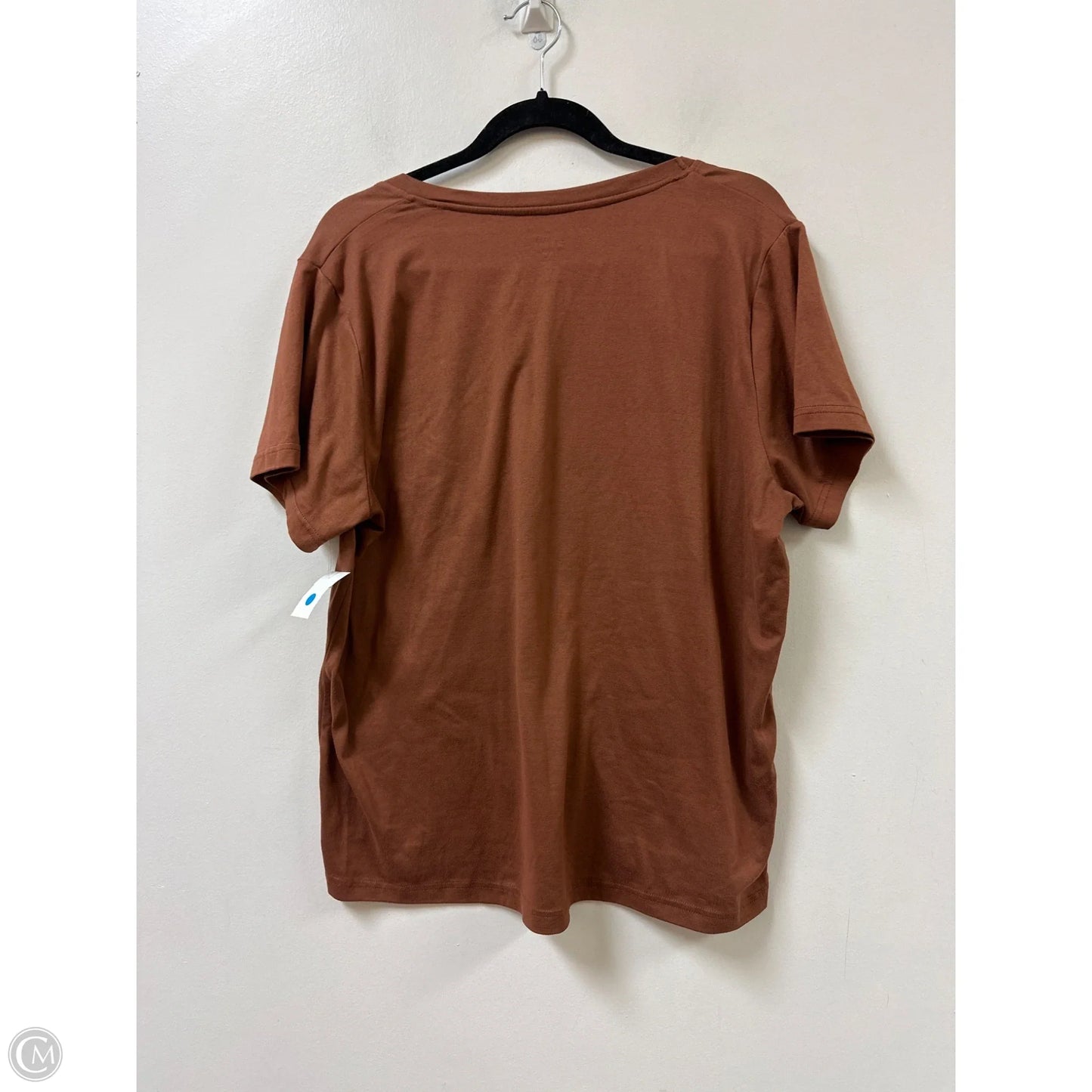 Top Short Sleeve By Clothes Mentor In Brown, Size: 1x