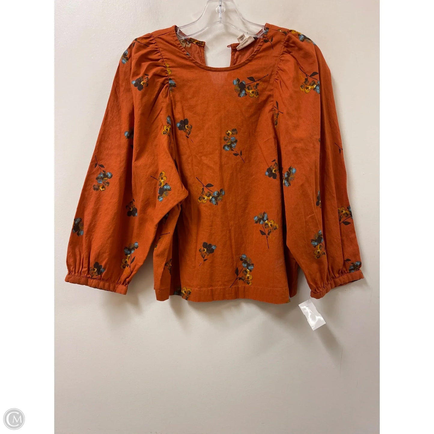 Top Long Sleeve By Ana In Orange, Size: S