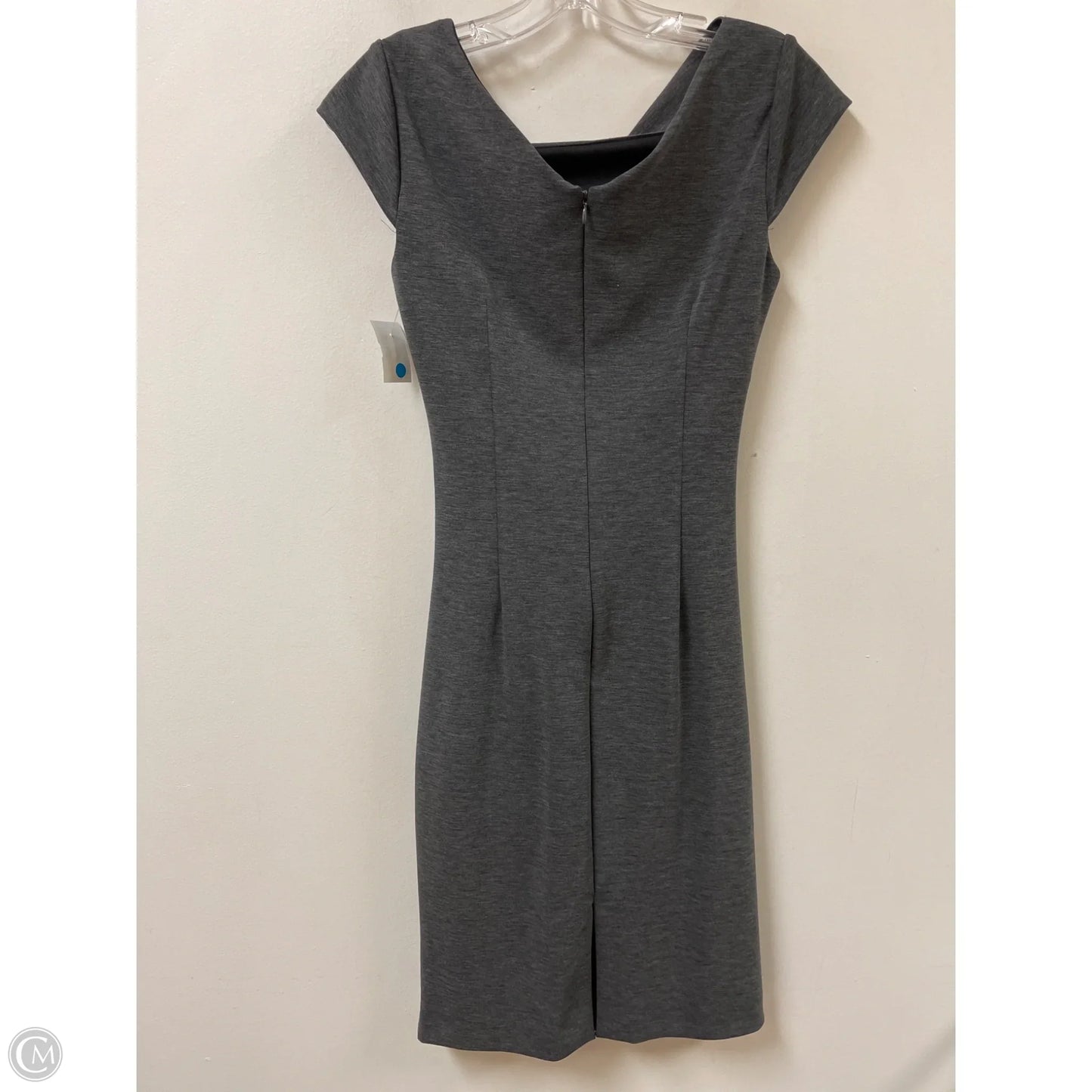 Dress Casual Midi By White House Black Market In Grey, Size: Xs