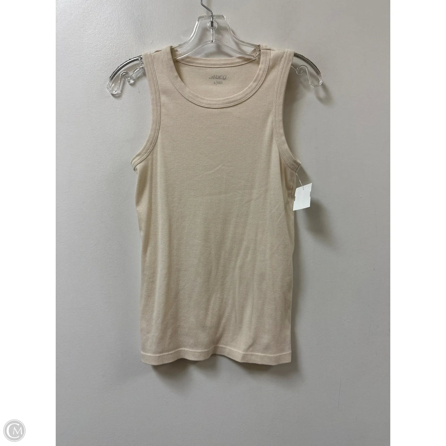 Athletic Tank Top By Bcg In Cream, Size: L