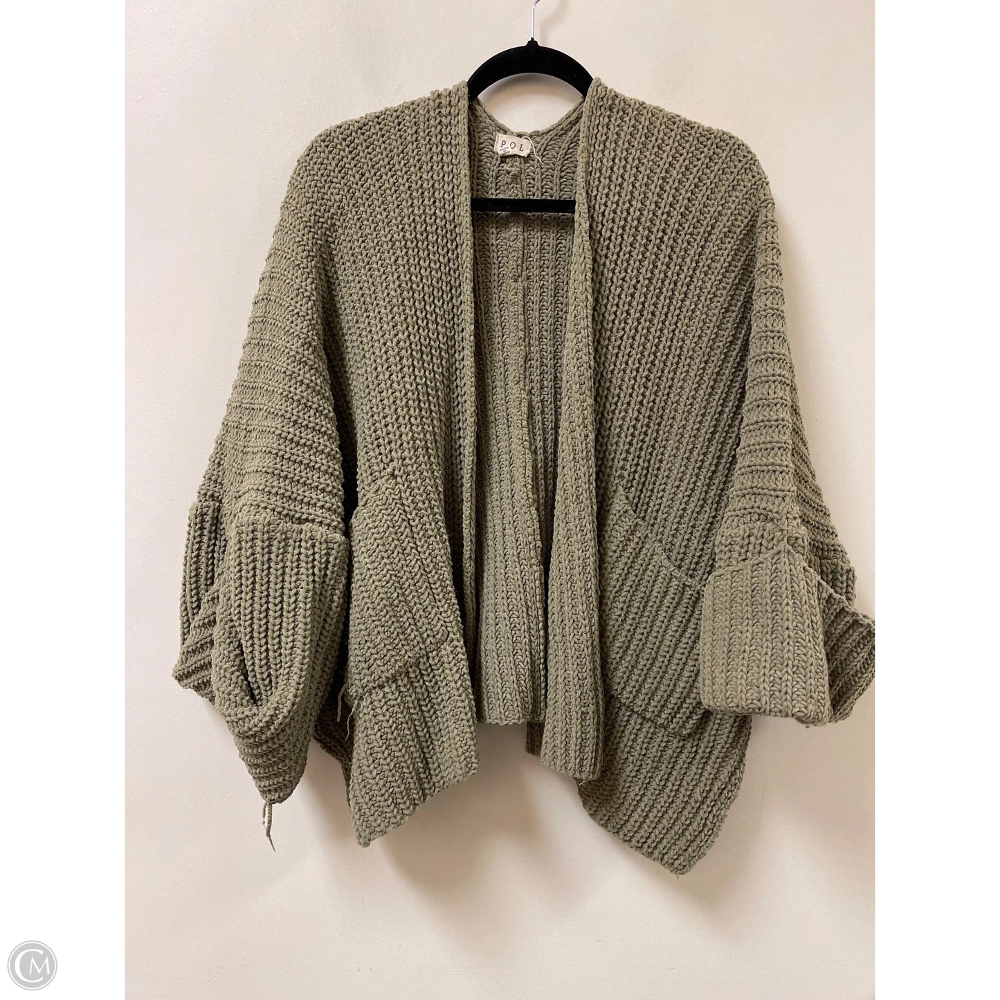 Sweater Cardigan By Pol In Green, Size: M