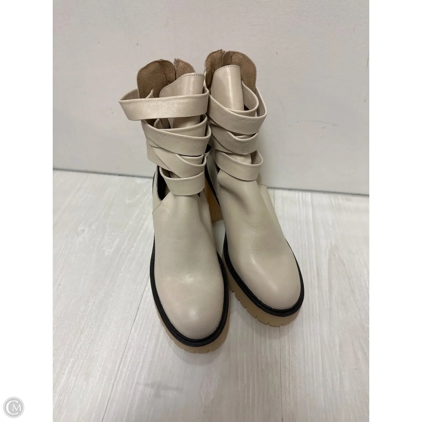Boots Leather By Free People In Cream, Size: 6.5