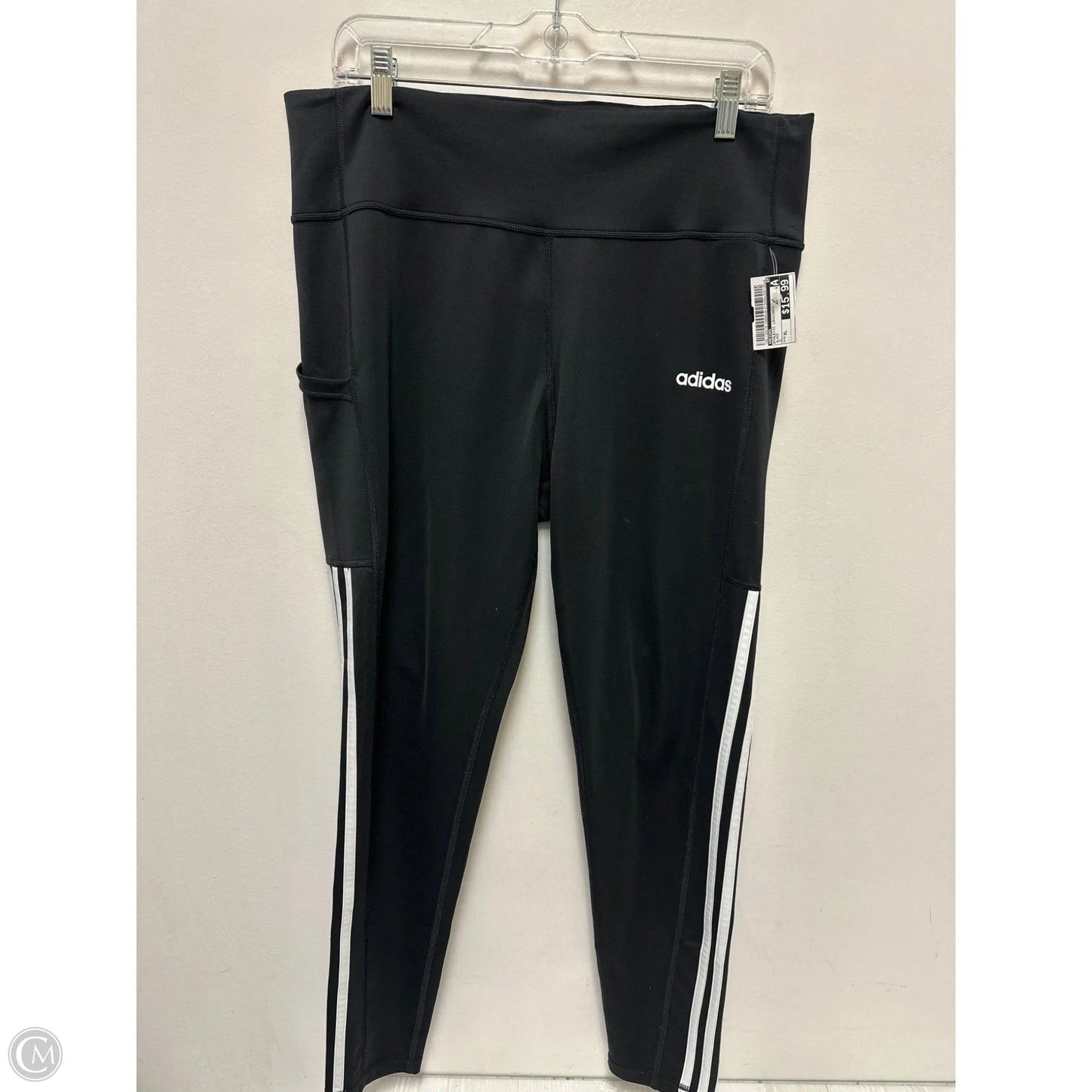 Athletic Leggings By Adidas In Black, Size: Xl
