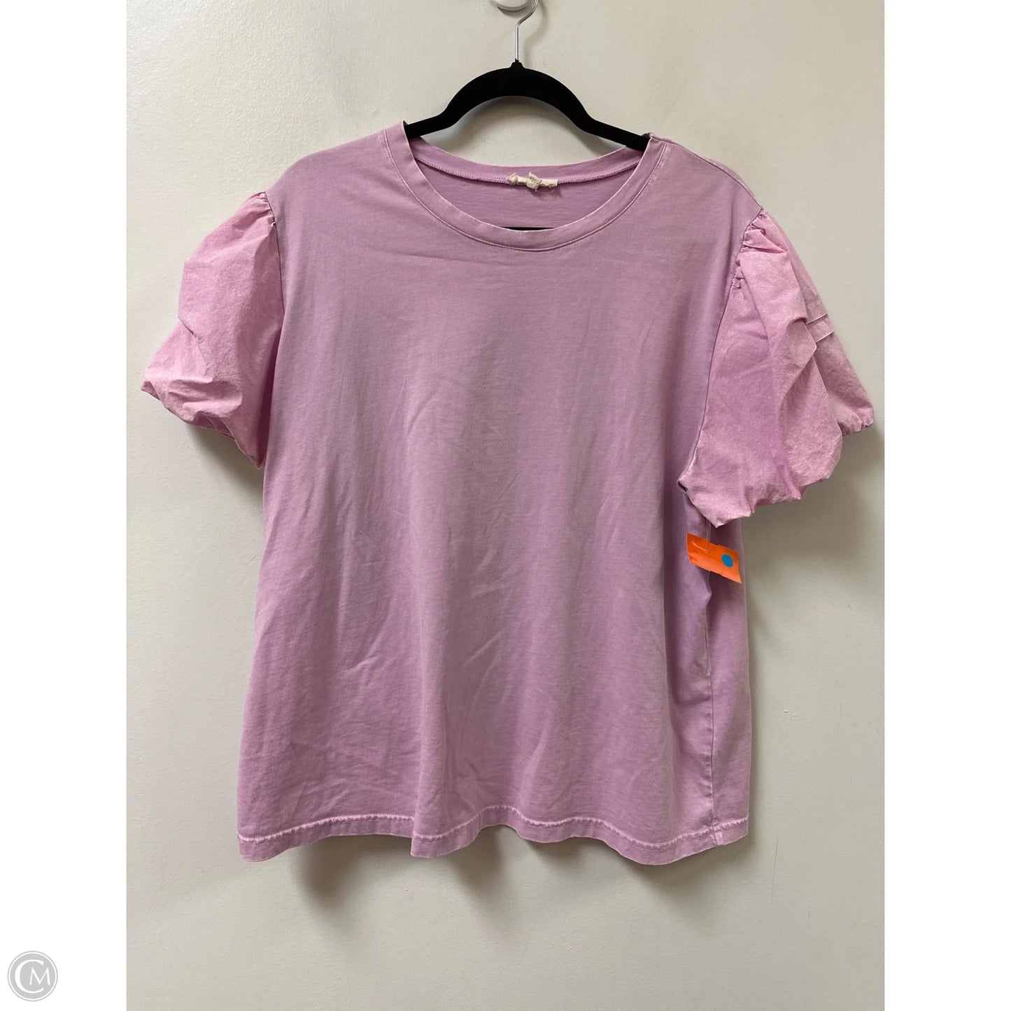 Top Short Sleeve By Easel In Purple, Size: L