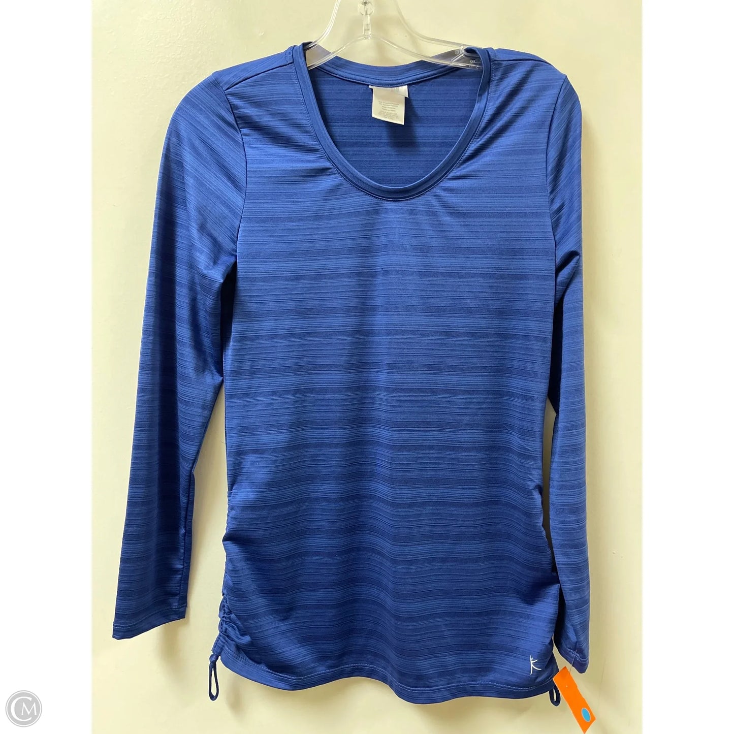 Athletic Top Long Sleeve Crewneck By Danskin In Blue, Size: S
