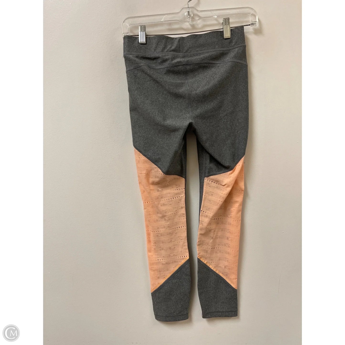 Athletic Leggings By Under Armour In Grey & Pink, Size: S