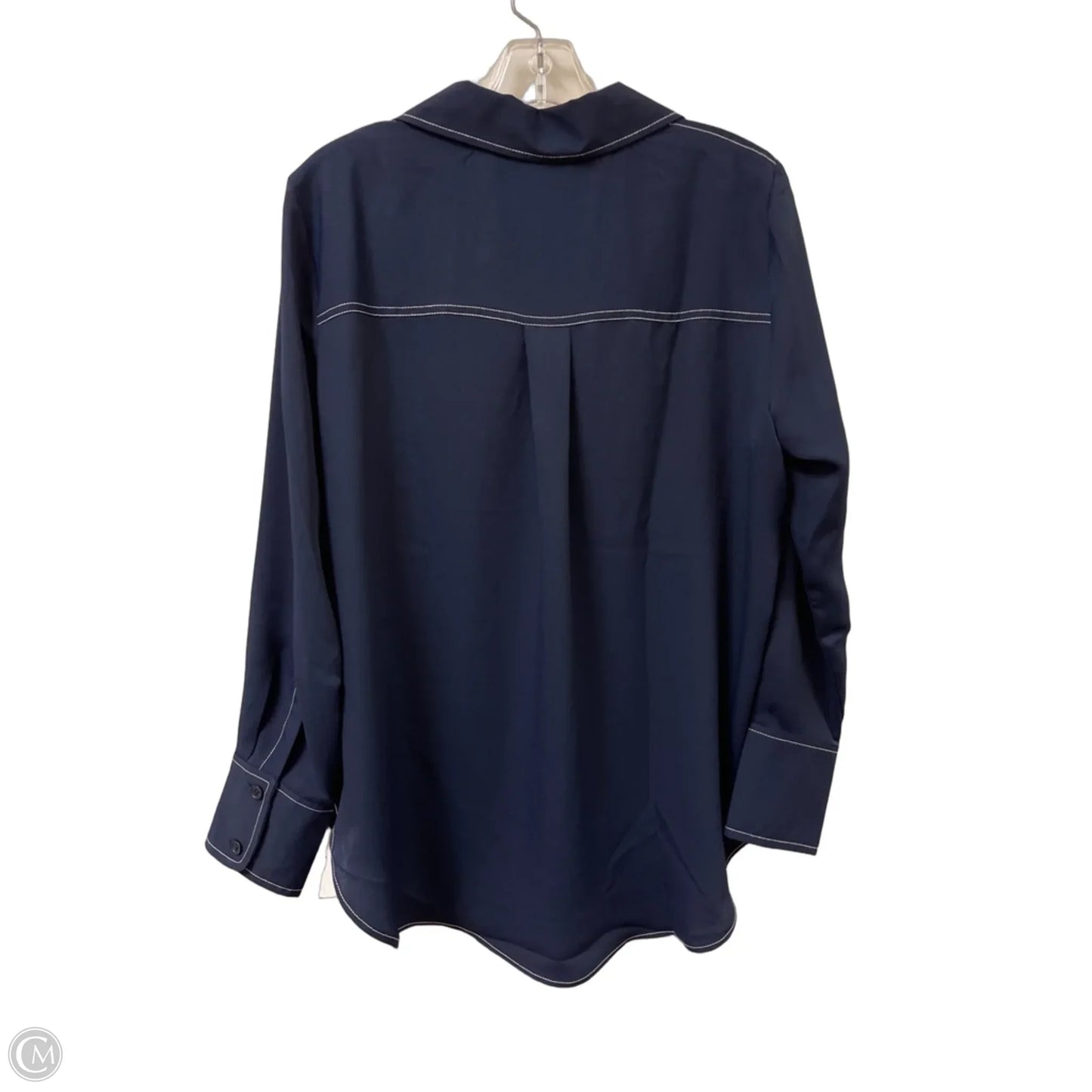 Top Long Sleeve By Vince Camuto In Navy, Size: M