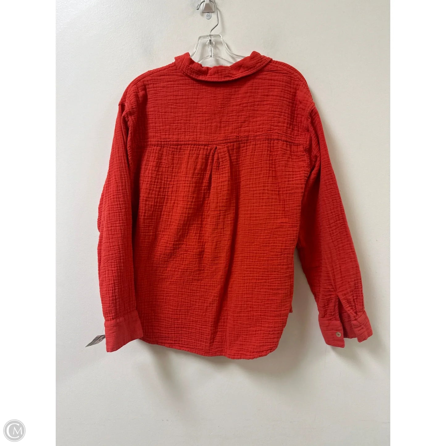 Blouse Long Sleeve By Maurices In Orange, Size: M
