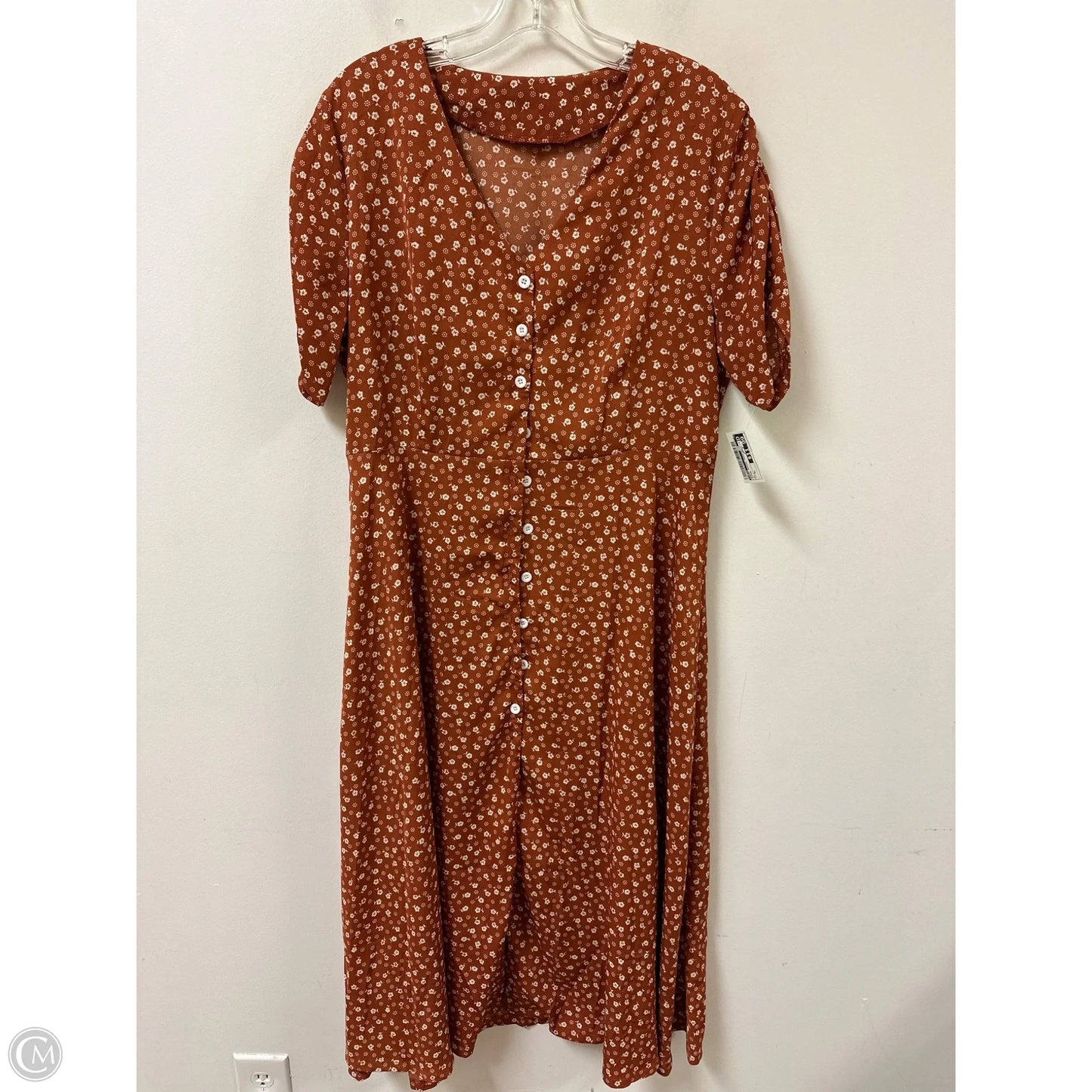 Dress Casual Maxi By Shein In Orange, Size: Xl