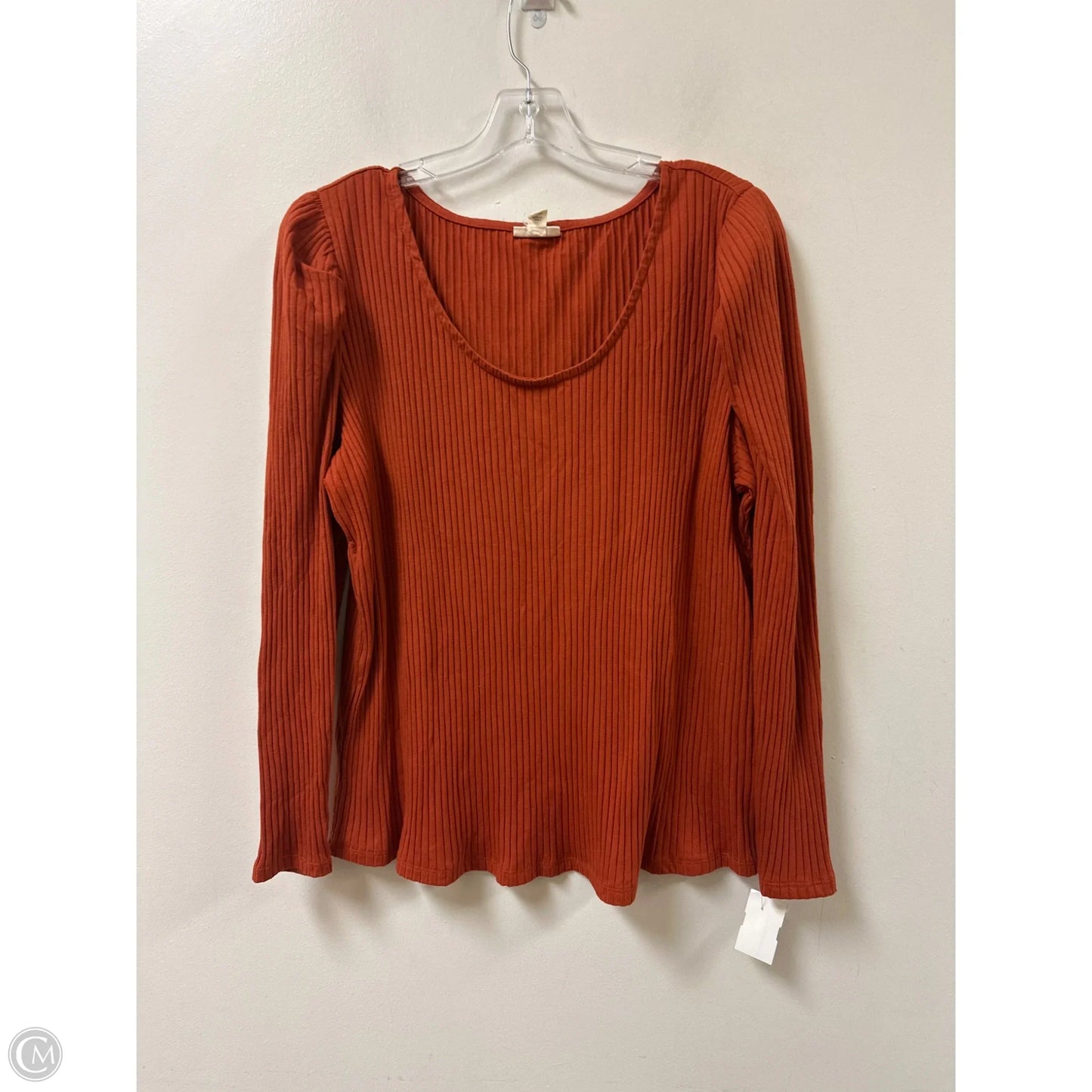Top Long Sleeve By Ana In Orange, Size: 1x