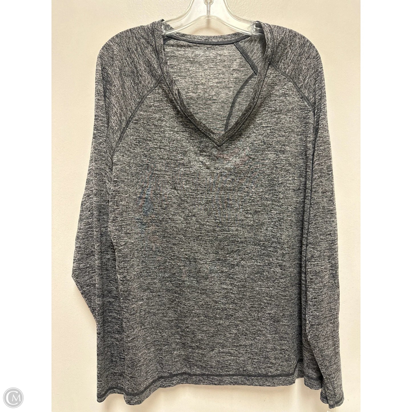 Athletic Top Long Sleeve Crewneck By Zella In Grey, Size: 2x