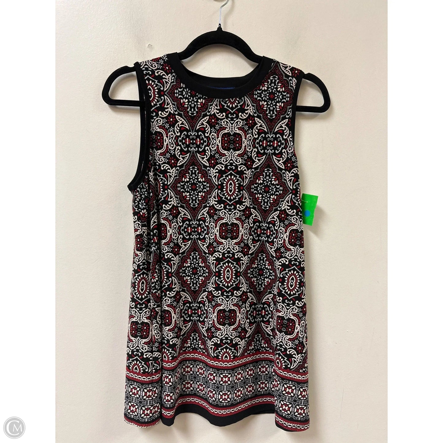 Top Sleeveless By Apt 9 In Black & Red, Size: M
