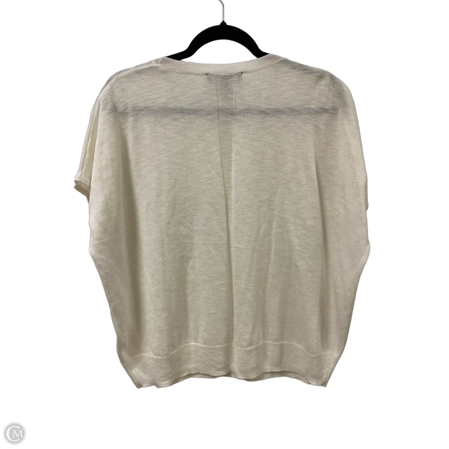 Top Short Sleeve By Ellen Tracy In Cream, Size: L