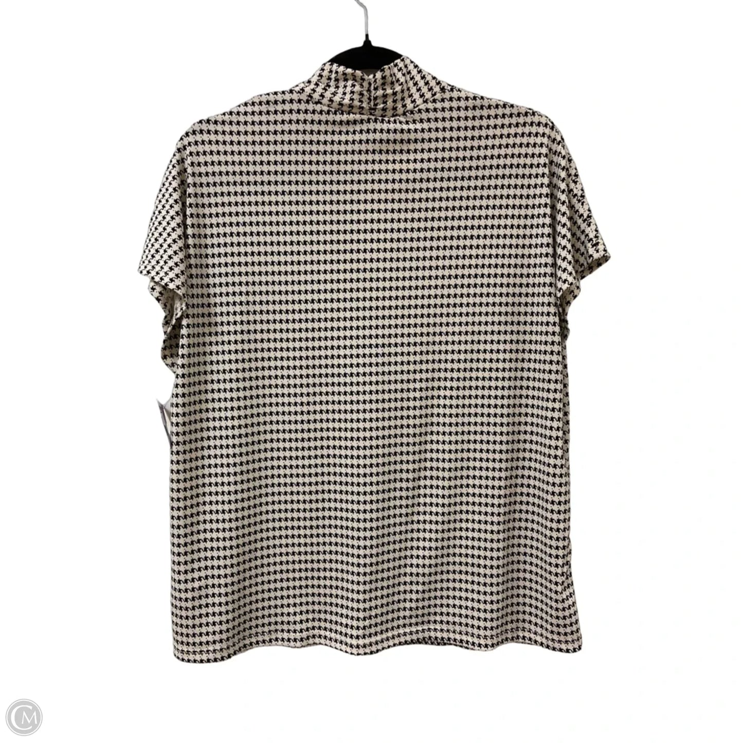 Top Short Sleeve By H&m In Black & White, Size: L