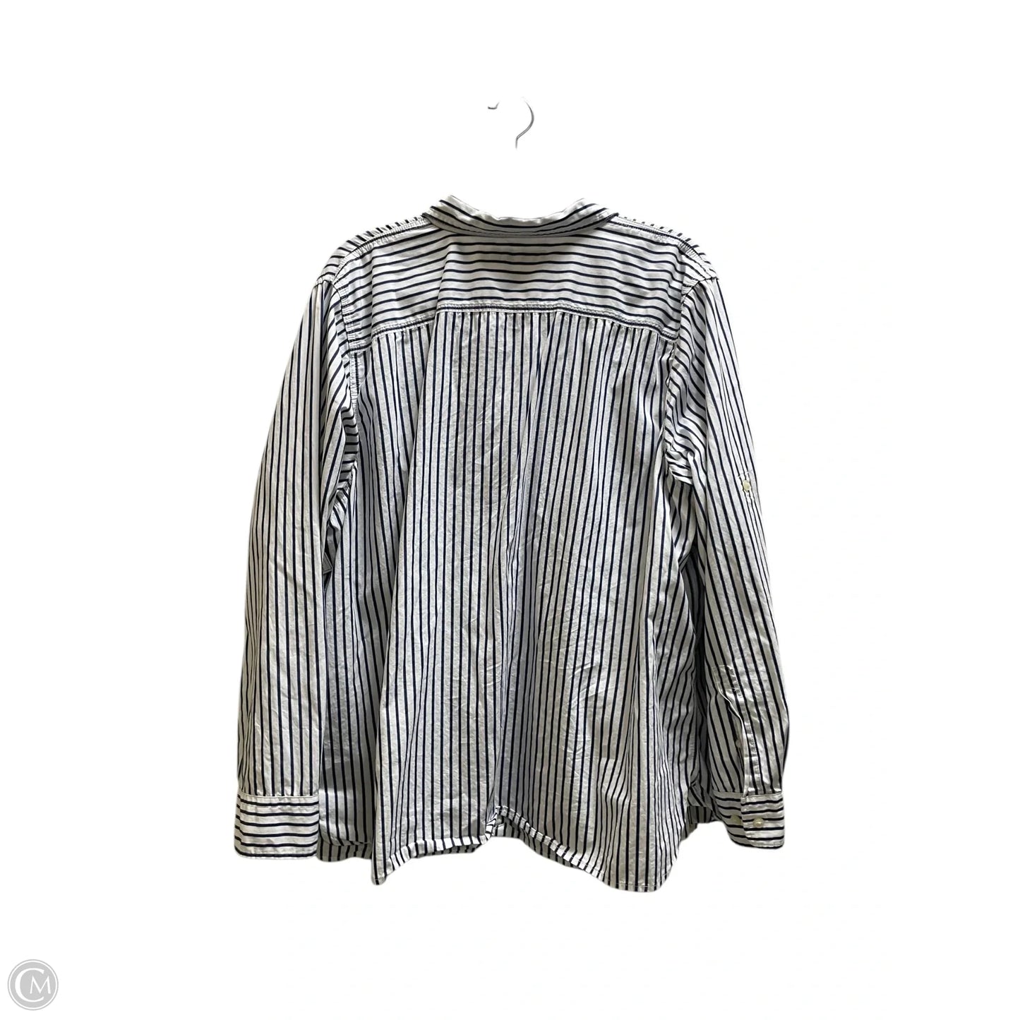 Top Long Sleeve By Lauren By Ralph Lauren In Blue, Size: 3x