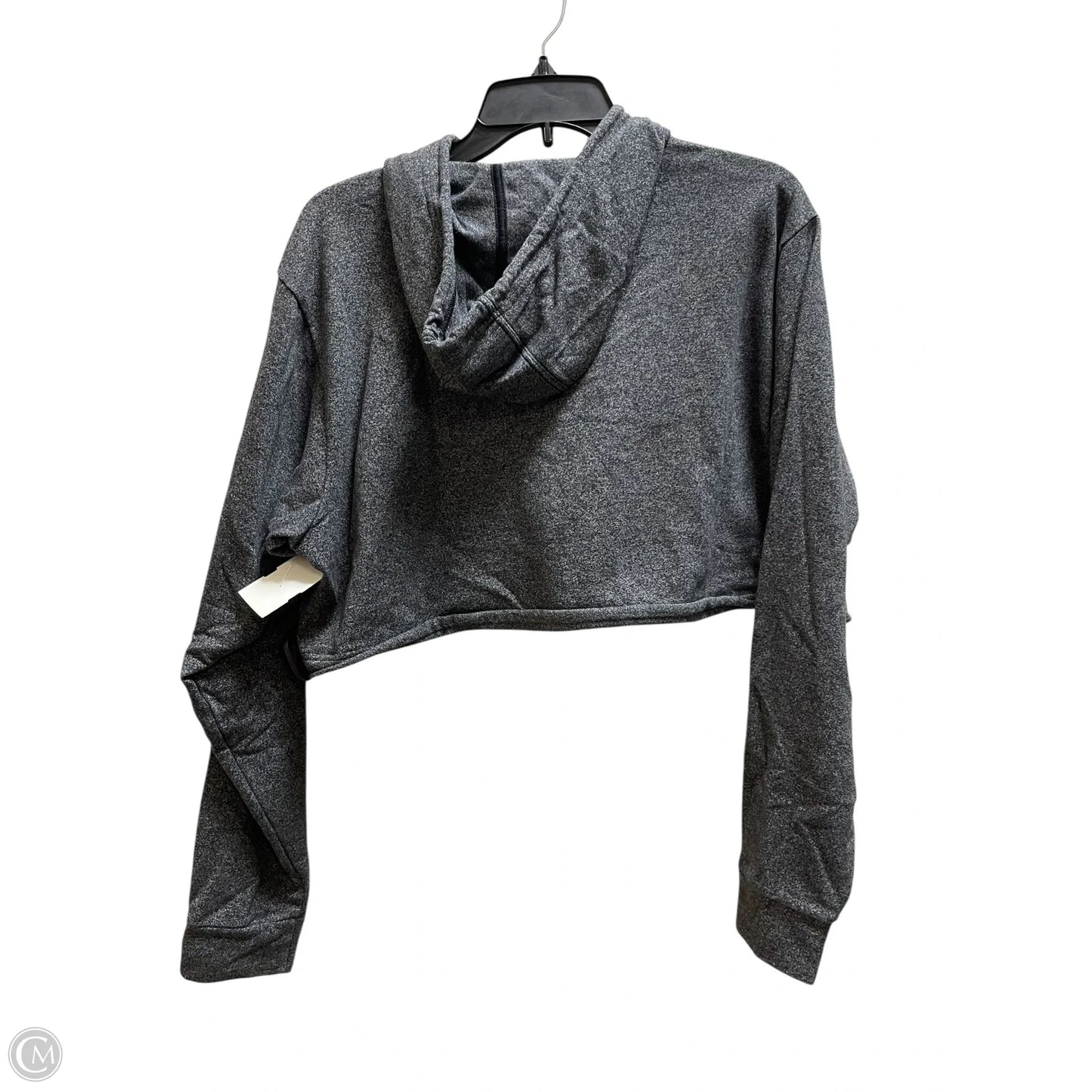 Sweatshirt Hoodie By Adidas In Grey, Size: M