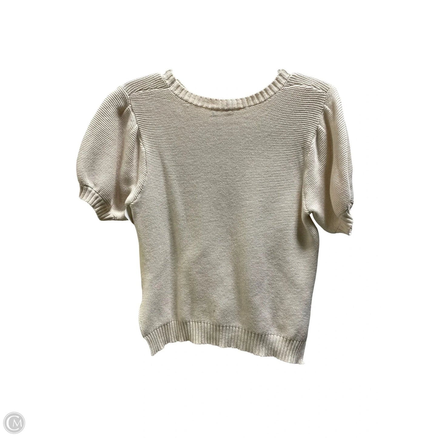 Top Short Sleeve By Elan In Tan, Size: S