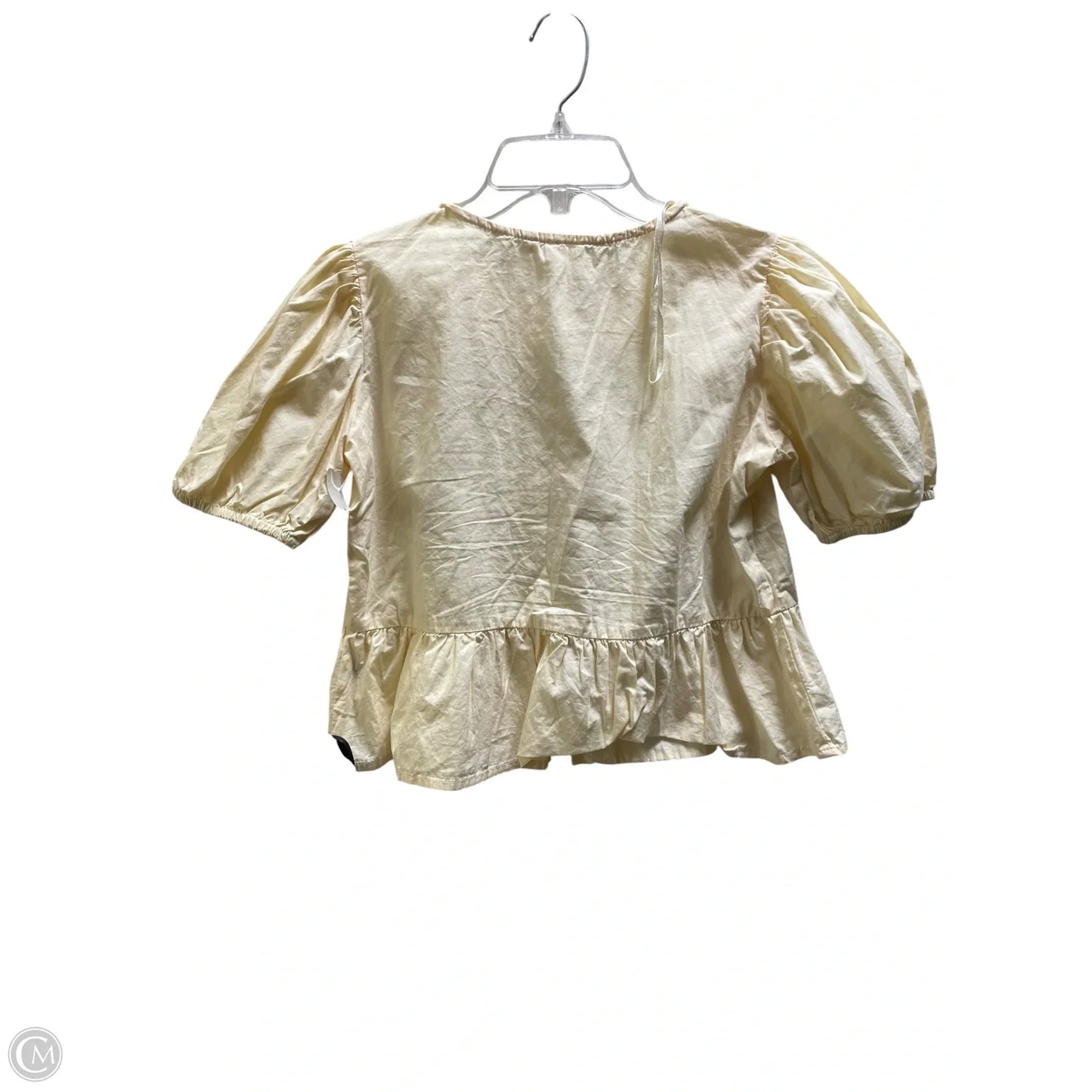Top Short Sleeve By Sim & Sam In Yellow, Size: Xs