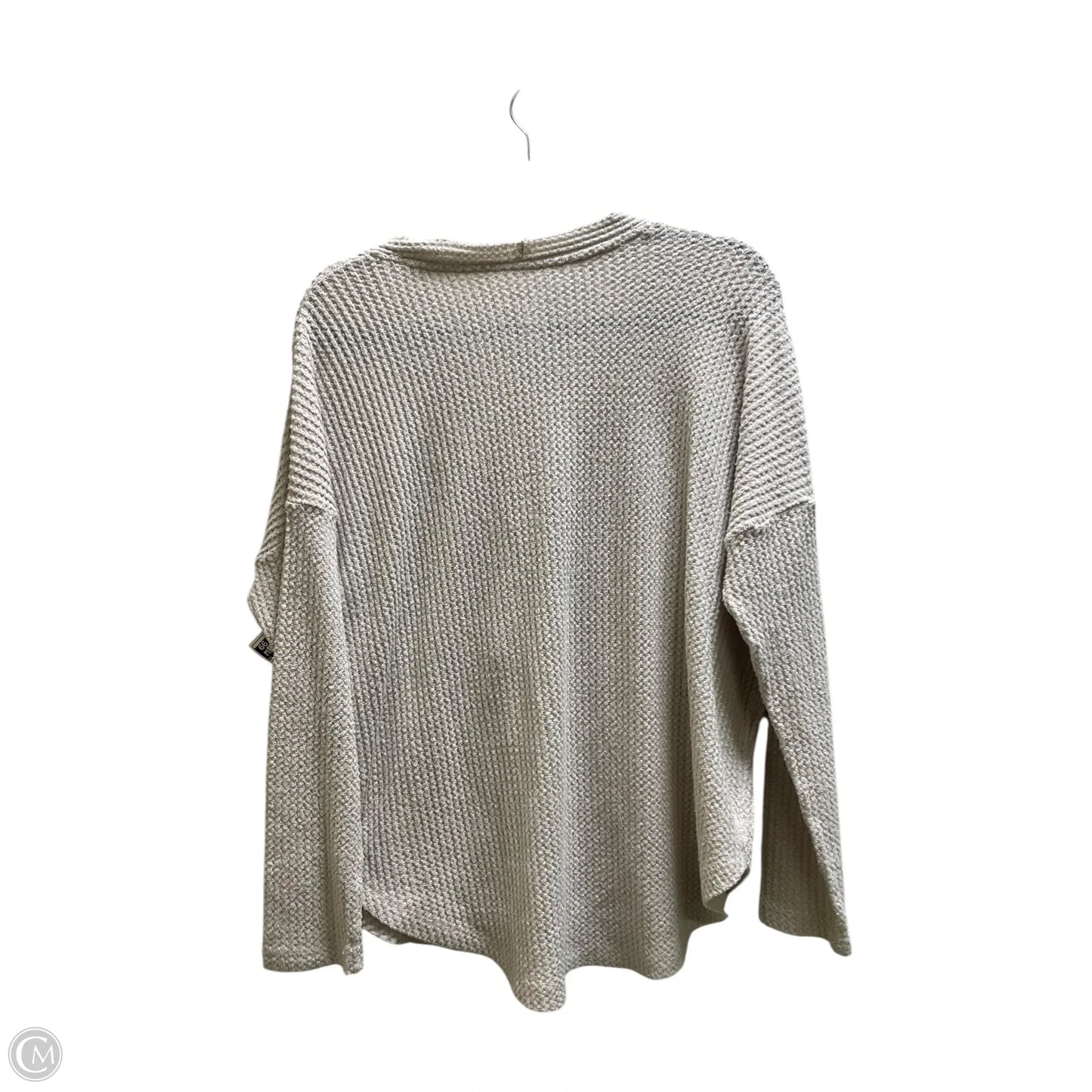 Top Long Sleeve By American Eagle In Cream, Size: M