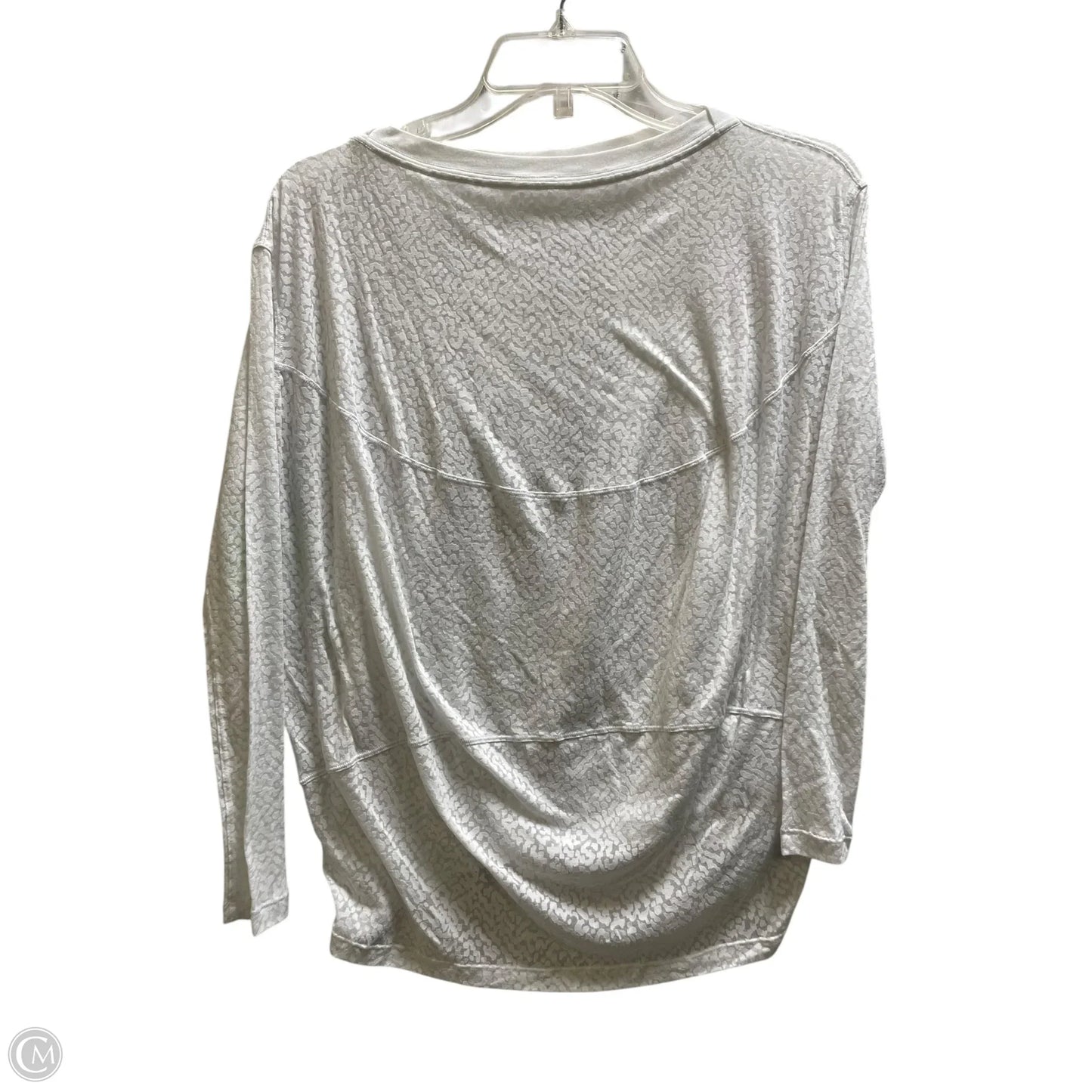 Athletic Top Long Sleeve Crewneck By Lululemon In White, Size: 12