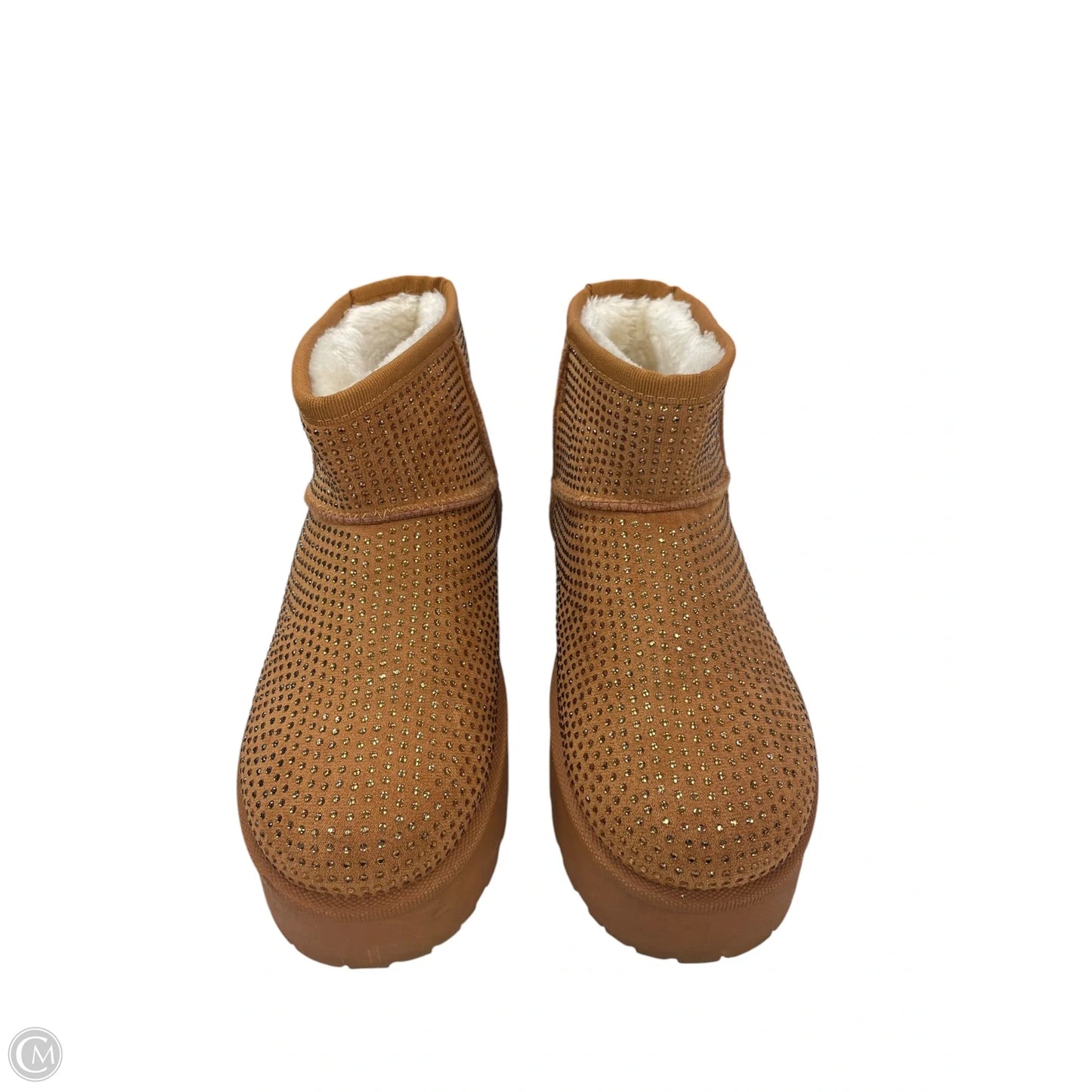 Boots Ankle Flats By Clothes Mentor In Brown, Size: 7.5