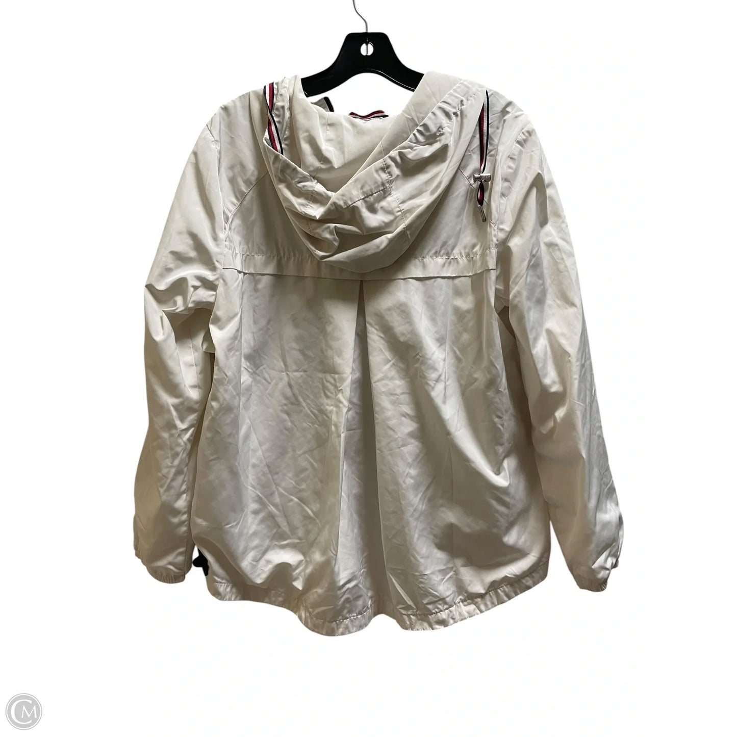 Athletic Jacket By Tommy Hilfiger In White, Size: M