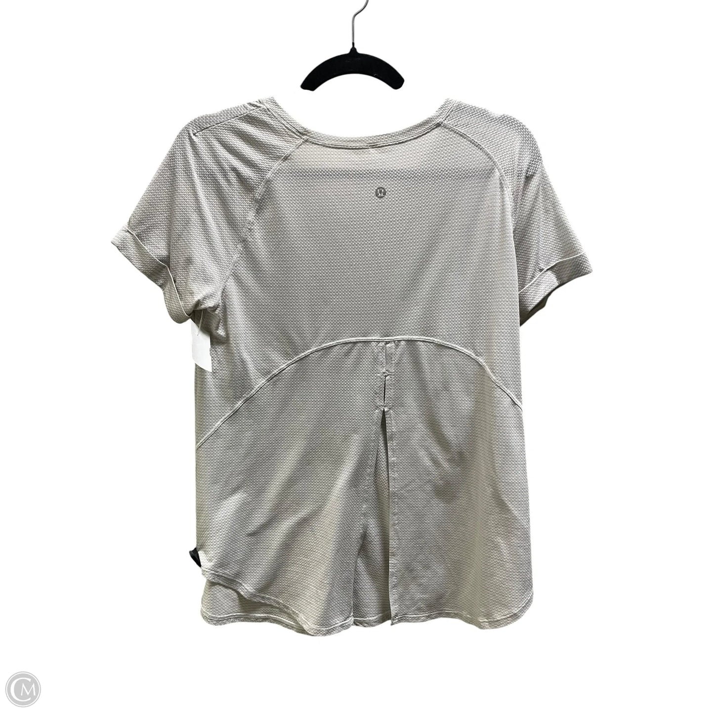 Athletic Top Short Sleeve By Lululemon In White, Size: 6