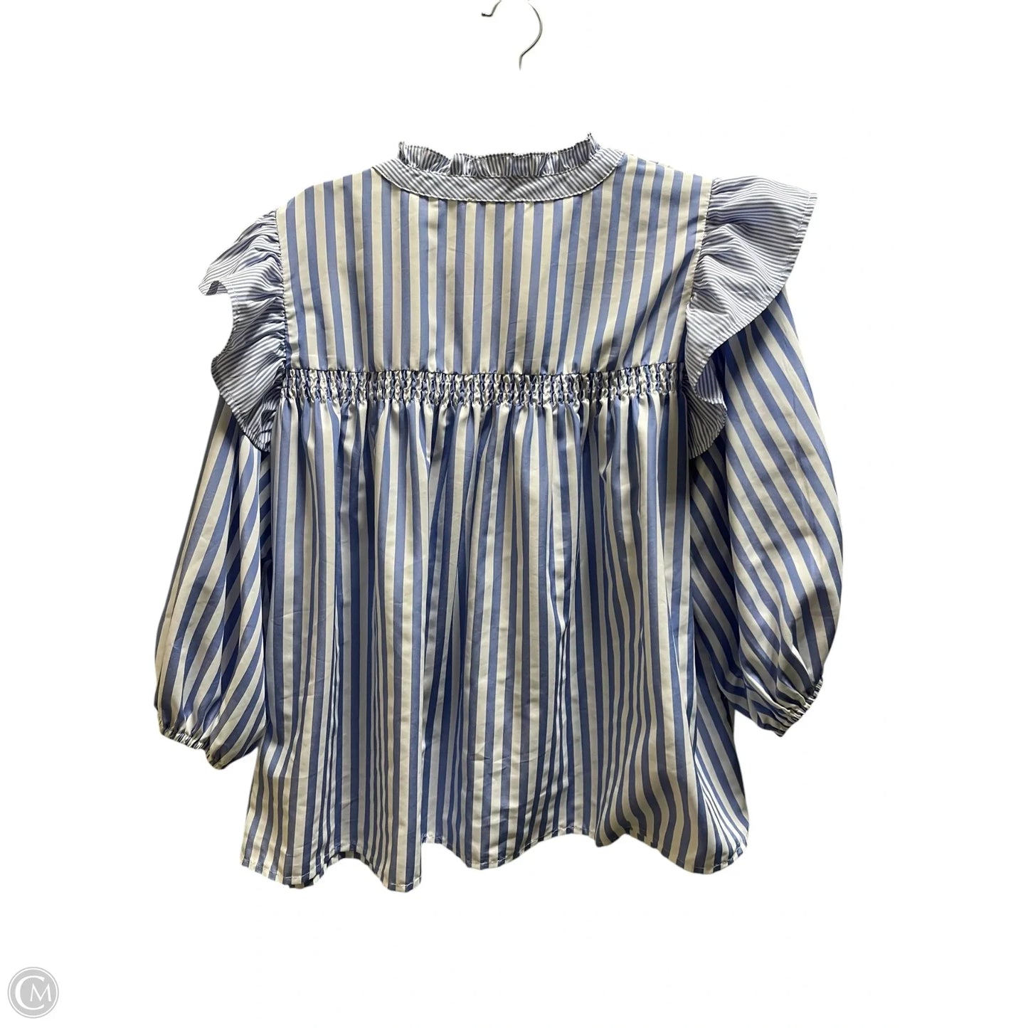 Top Long Sleeve By Oddi In Striped Pattern, Size: L
