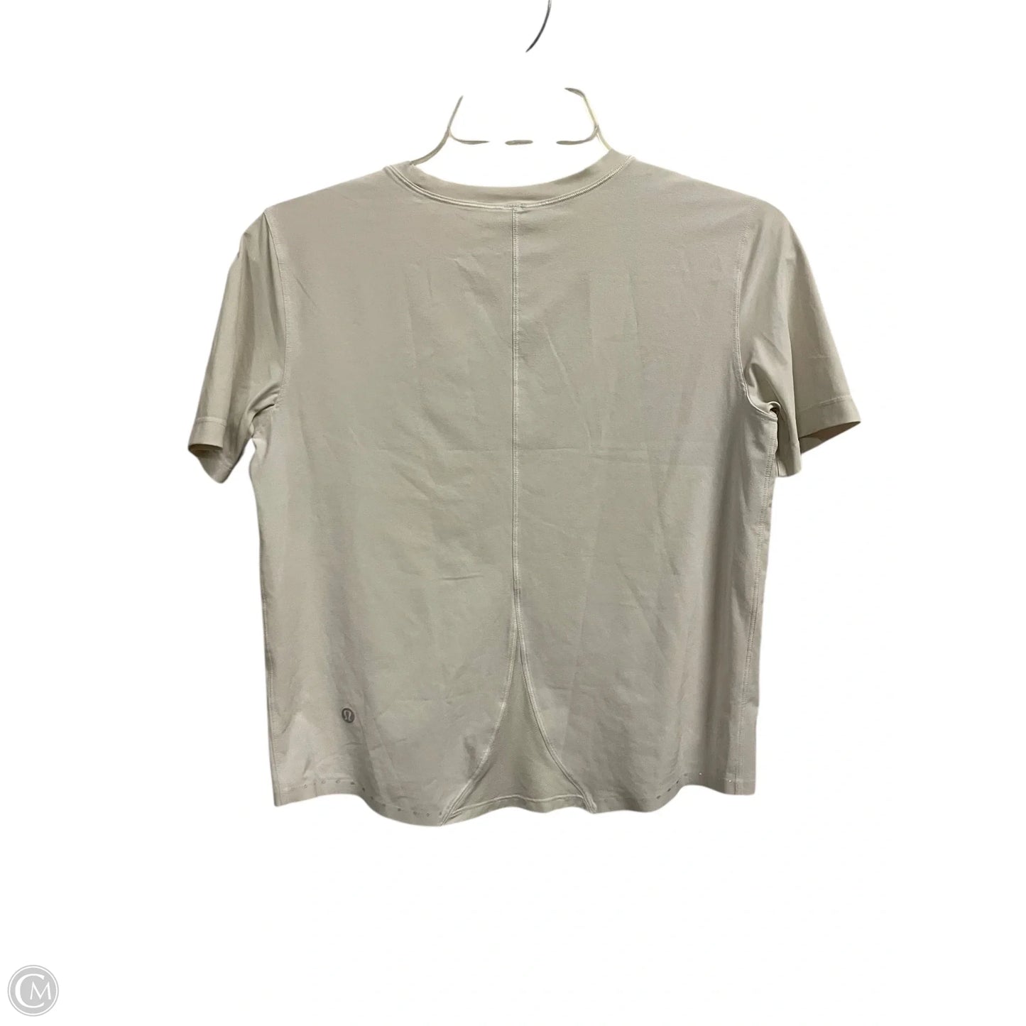Athletic Top Short Sleeve By Lululemon In Beige, Size: 4