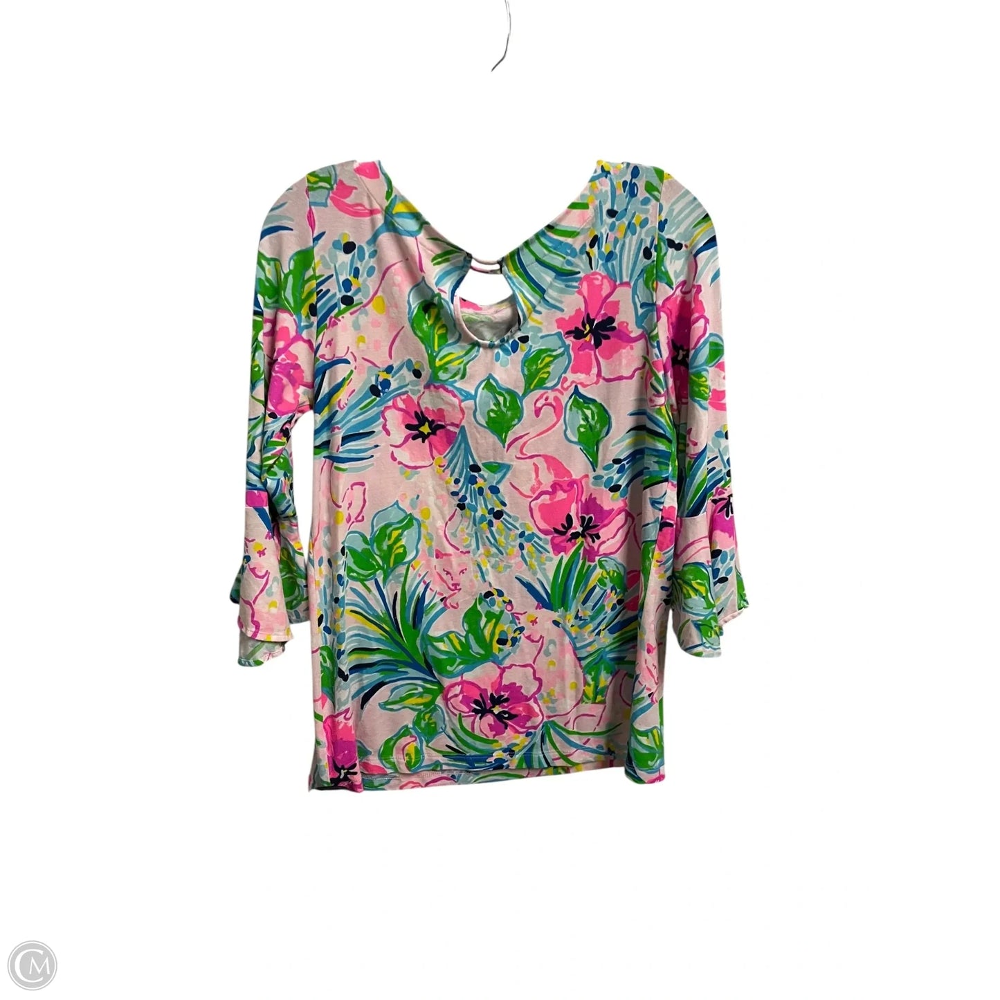 Top Short Sleeve Designer By Lilly Pulitzer In Pink, Size: S