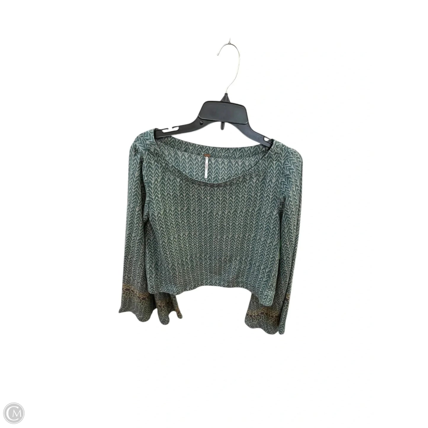 Top Long Sleeve By Free People In Green, Size: M
