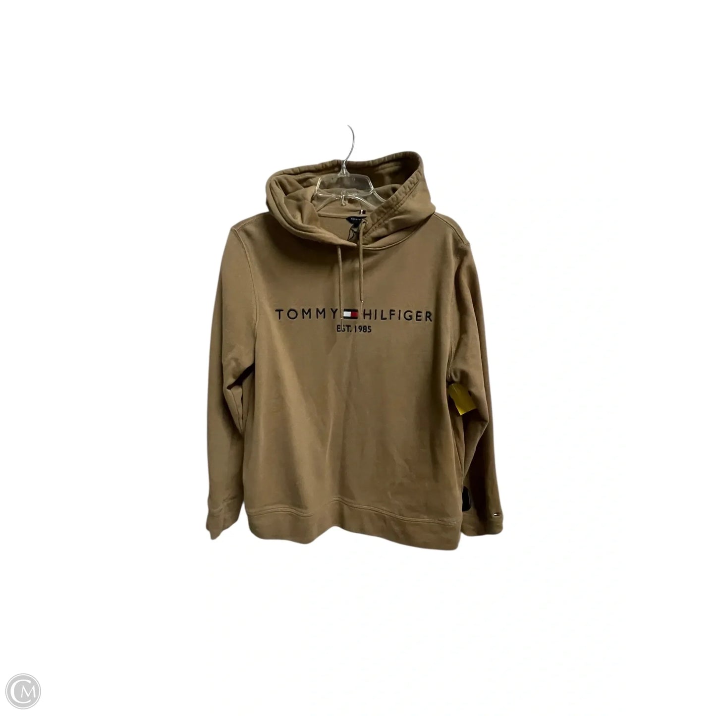Sweatshirt Hoodie By Tommy Hilfiger In Brown, Size: L