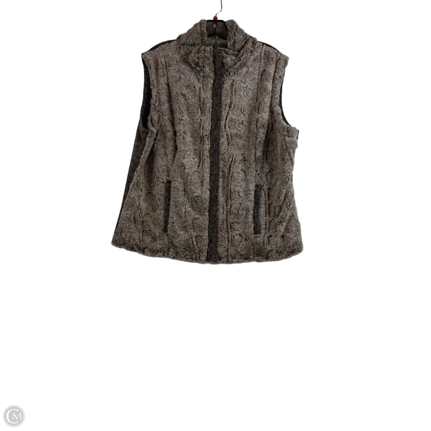 Vest Faux Fur & Sherpa By Tribal In Brown, Size: Xl