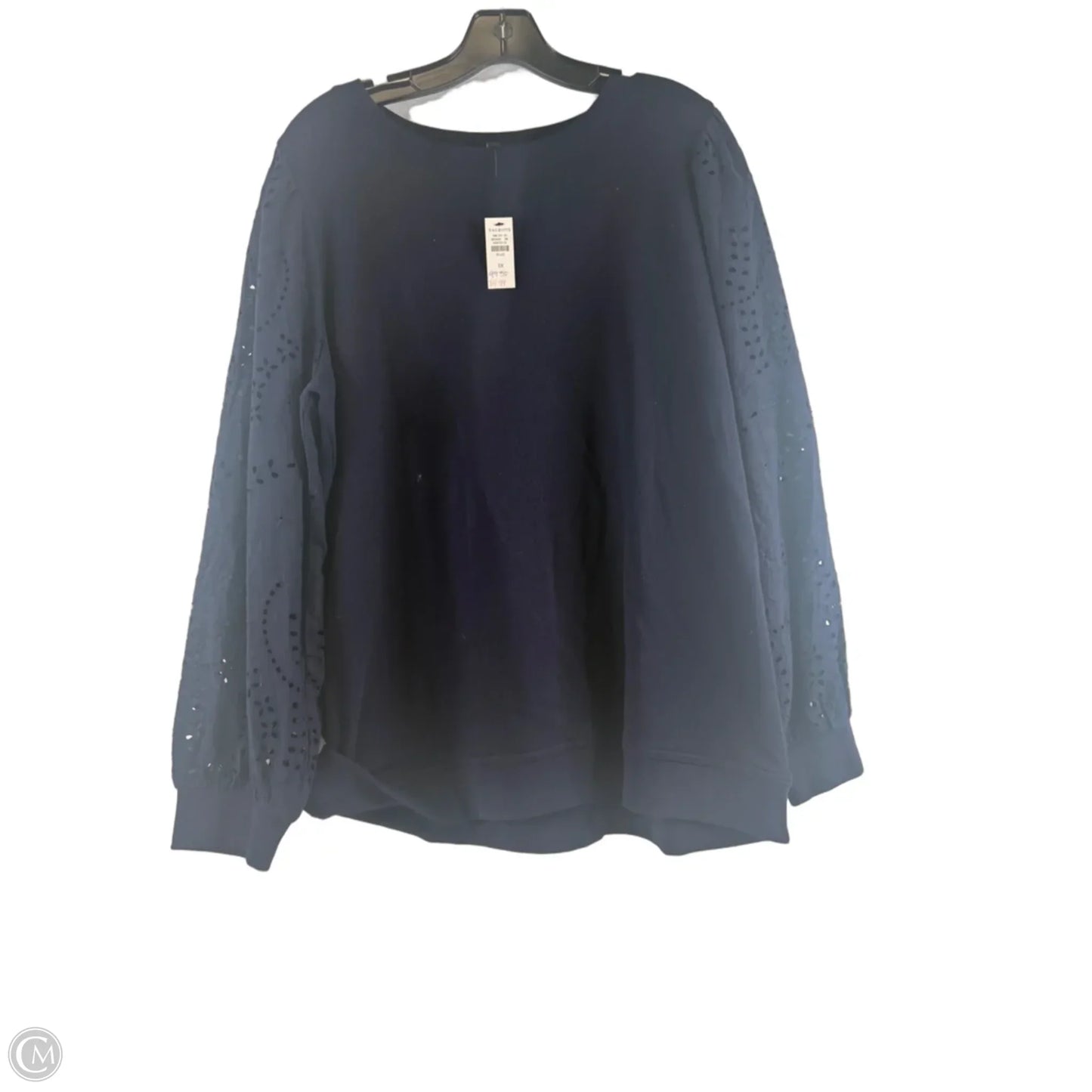 Top Long Sleeve Basic By Talbots In Navy, Size: 1x