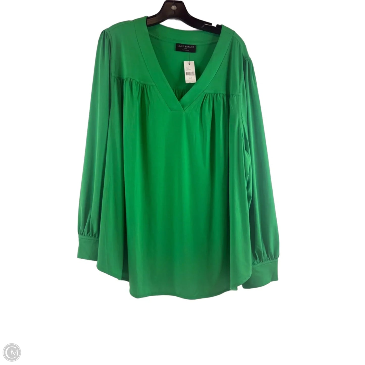Top Long Sleeve Basic By Lane Bryant In Green, Size: 3x