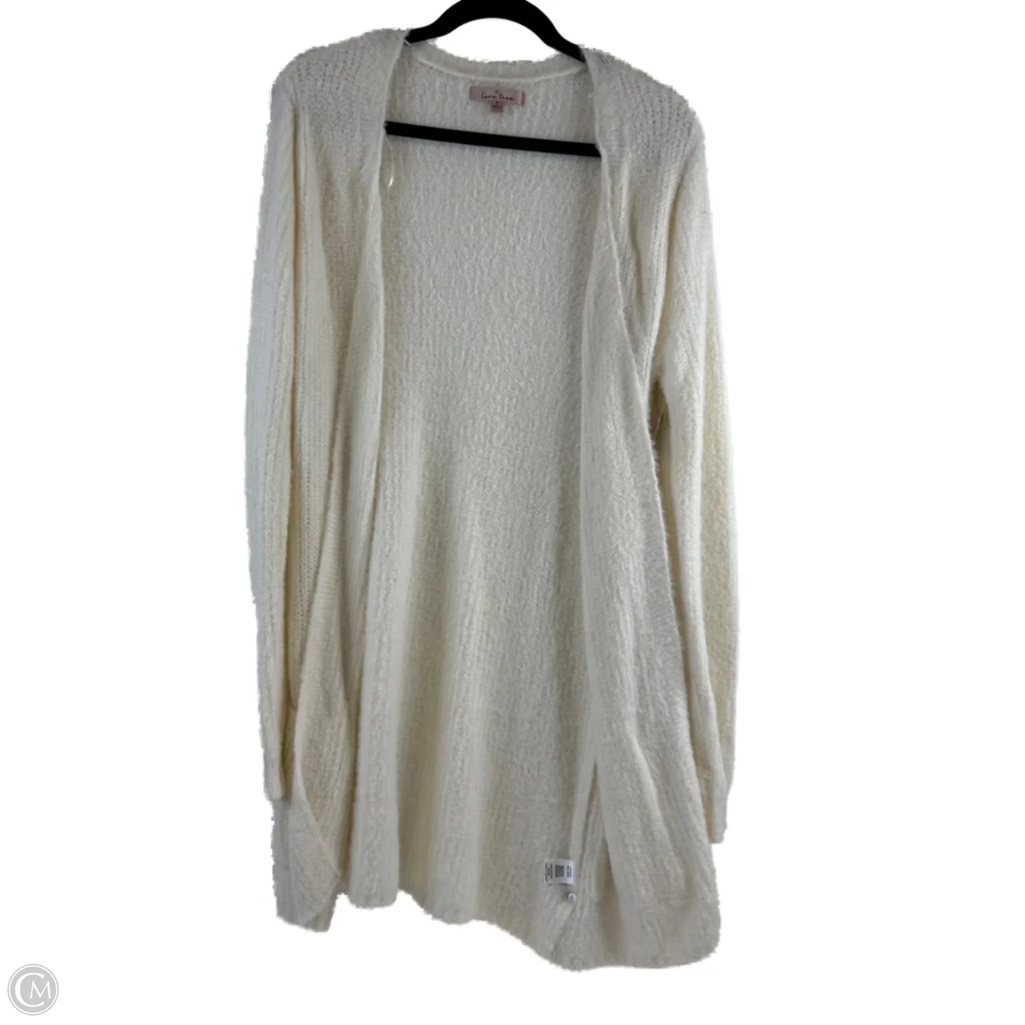 Sweater Cardigan By Love Tree In Cream, Size: S