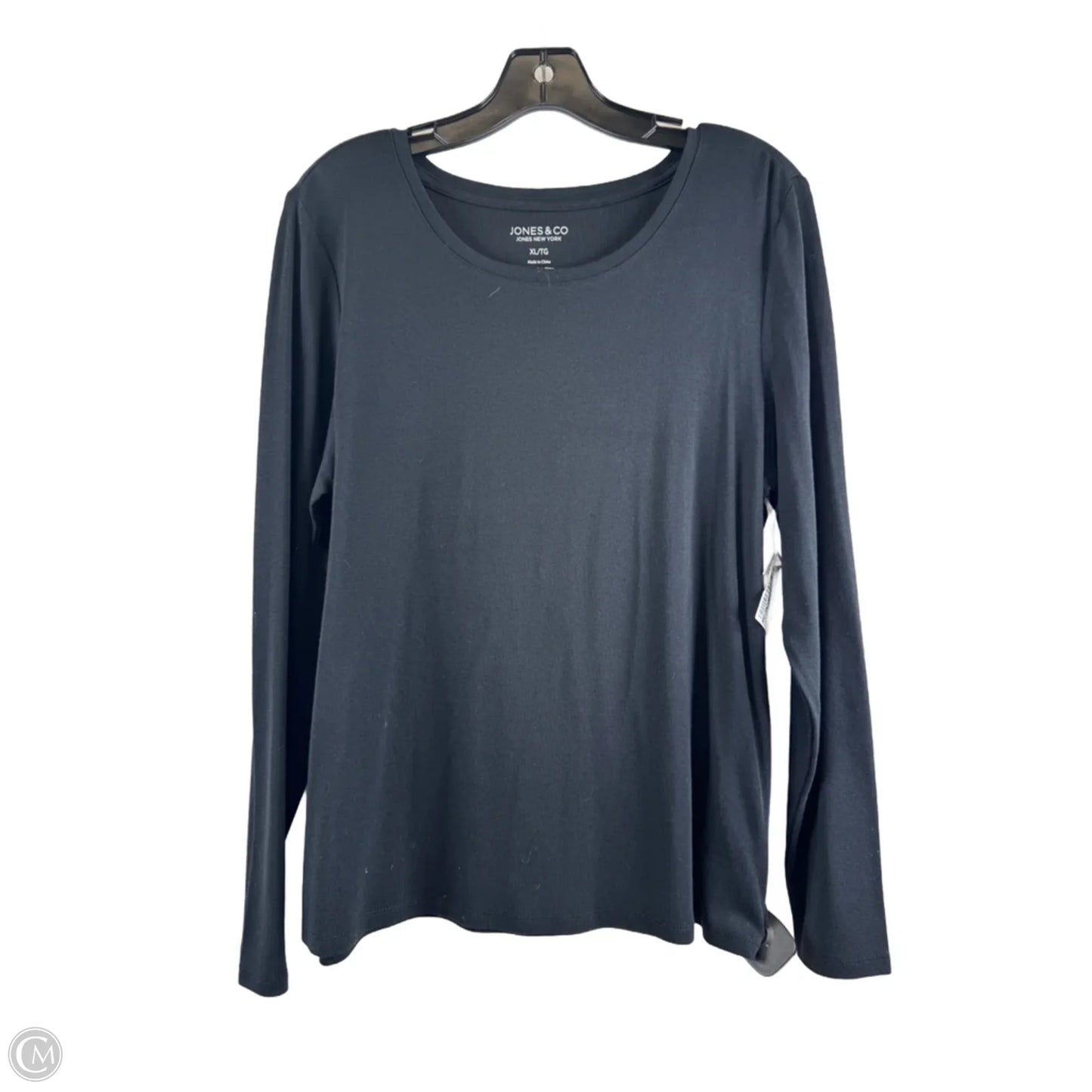 Top Long Sleeve Basic By Jones New York In Black, Size: Xl