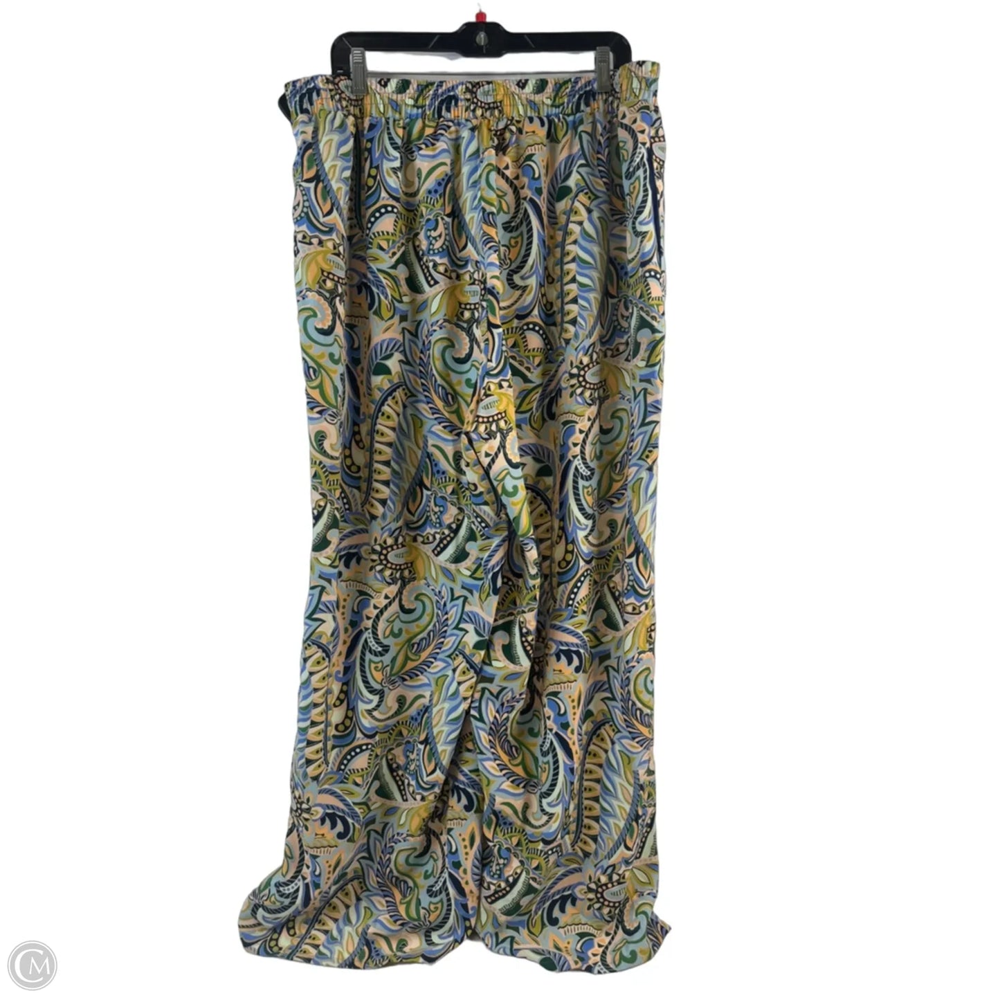 Pants Wide Leg By Intempo In Blue & Green, Size: 18