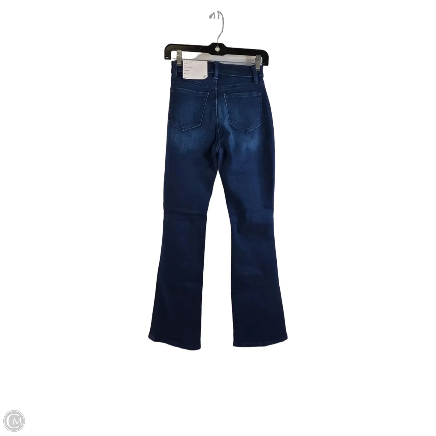 Jeans Flared By Loft In Blue Denim, Size: 0