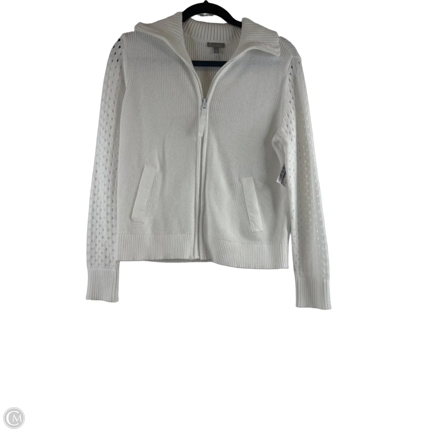 Sweater Cardigan By Talbots In White, Size: Sp