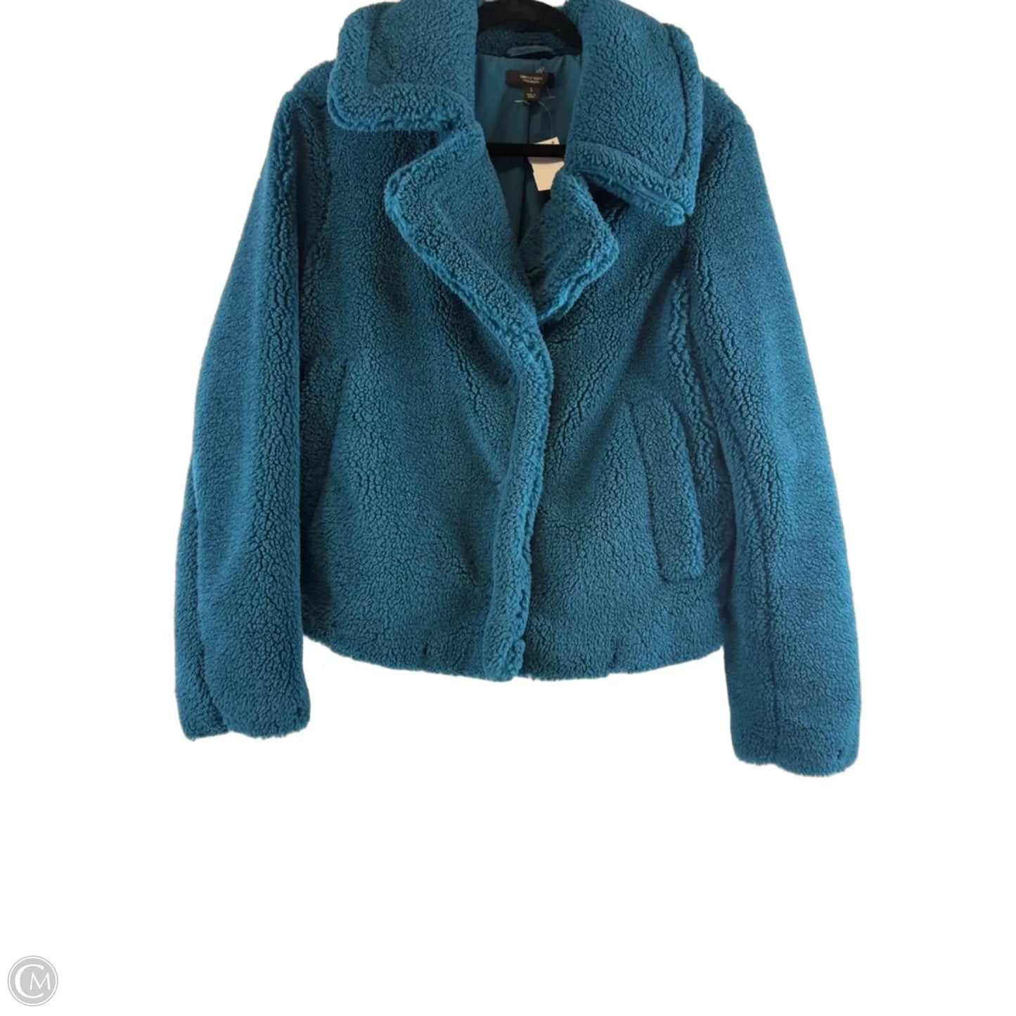 Jacket Faux Fur & Sherpa By Simply Vera In Blue, Size: S
