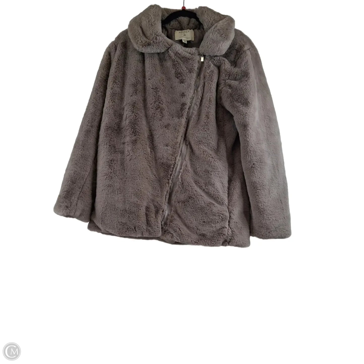 Jacket Faux Fur & Sherpa By Clothes Mentor In Brown, Size: M